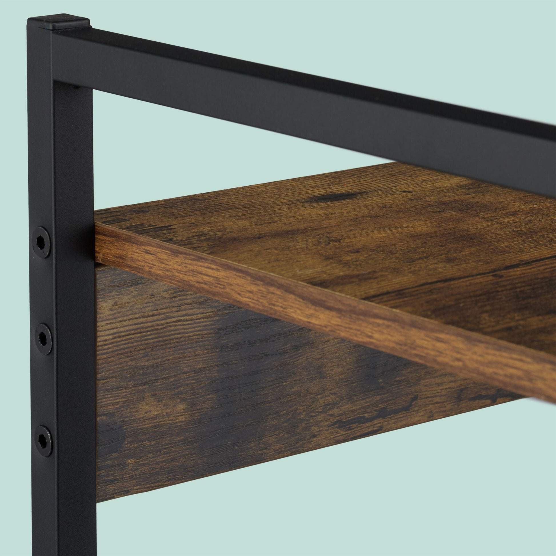 Mikrowellen Regal Dunkelbraun-Schwarz von Relaxdays