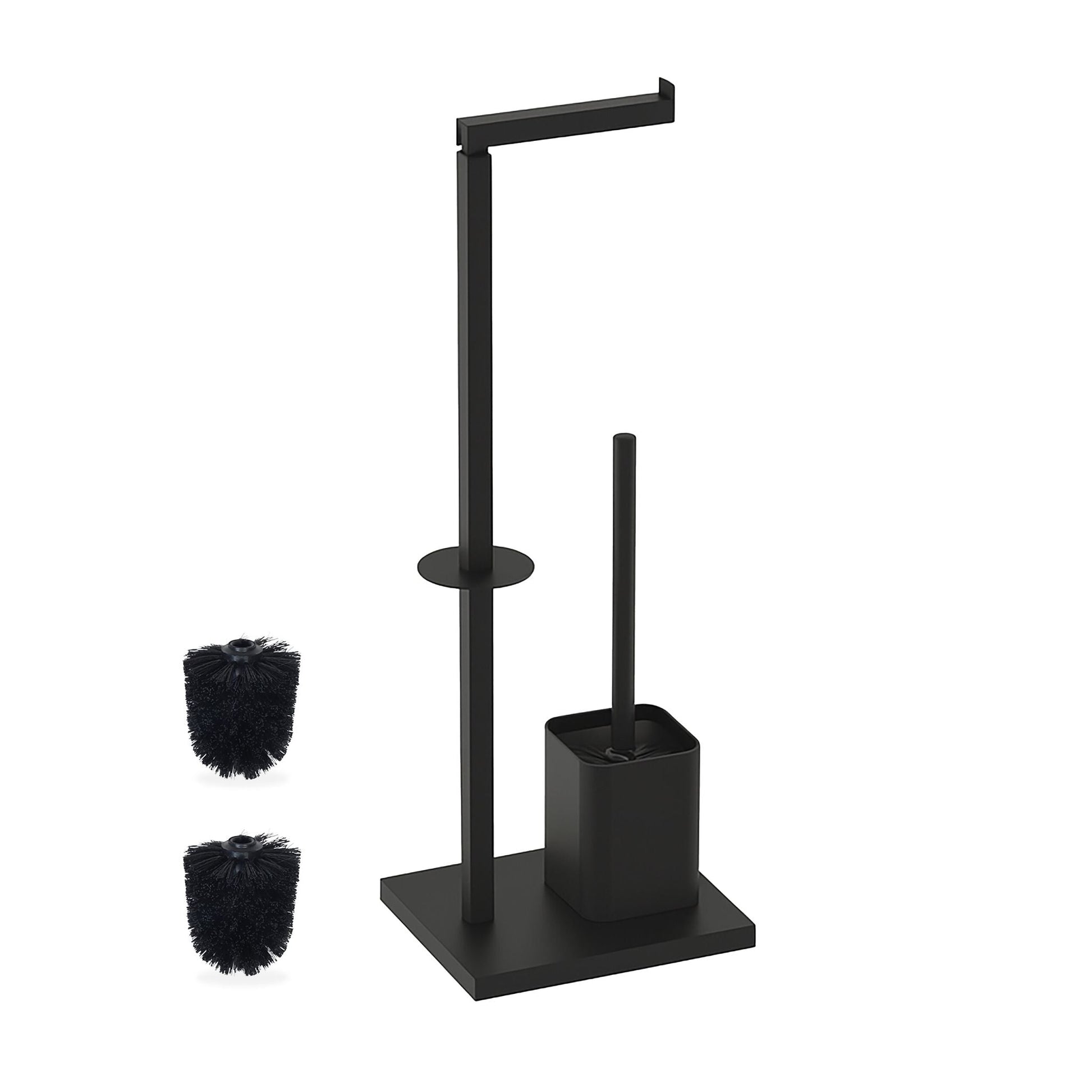 WC Garnitur Metall Schwarz von Relaxdays