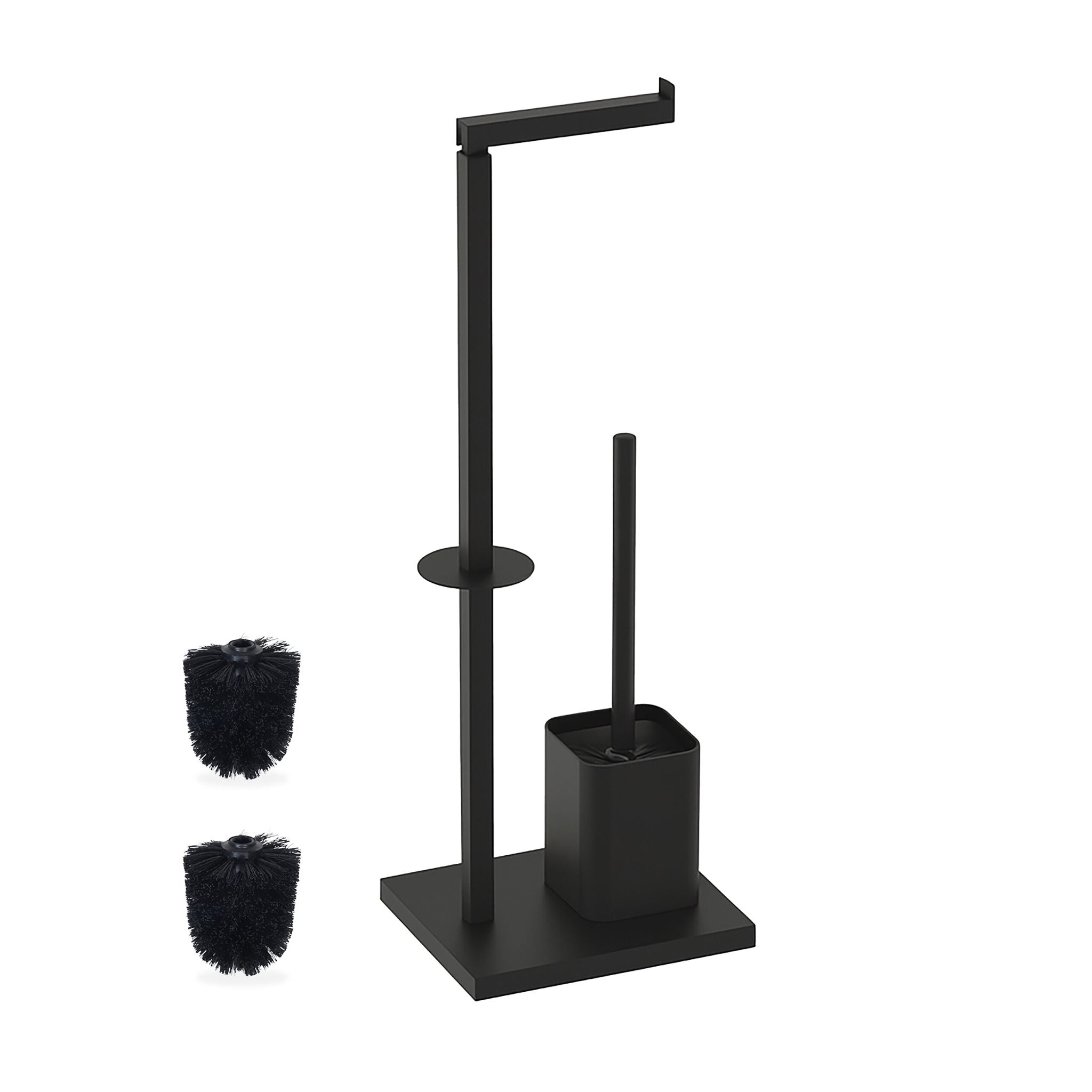 WC Garnitur Metall Schwarz von Relaxdays