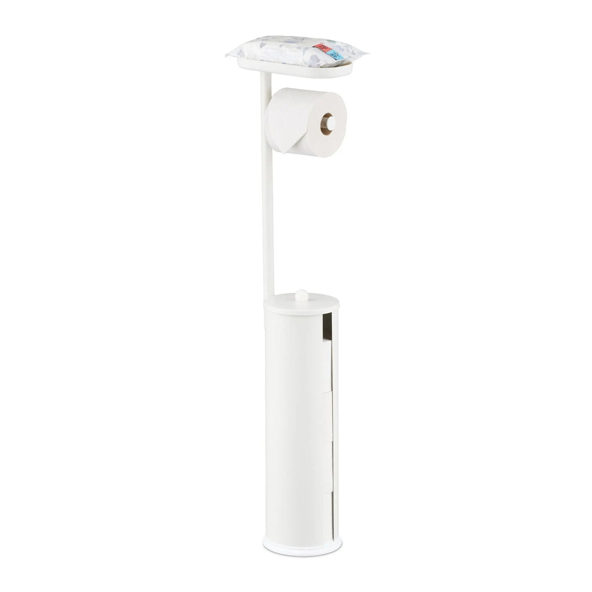 Toilettenpapierhalter mit Ablage Weiss von Relaxdays