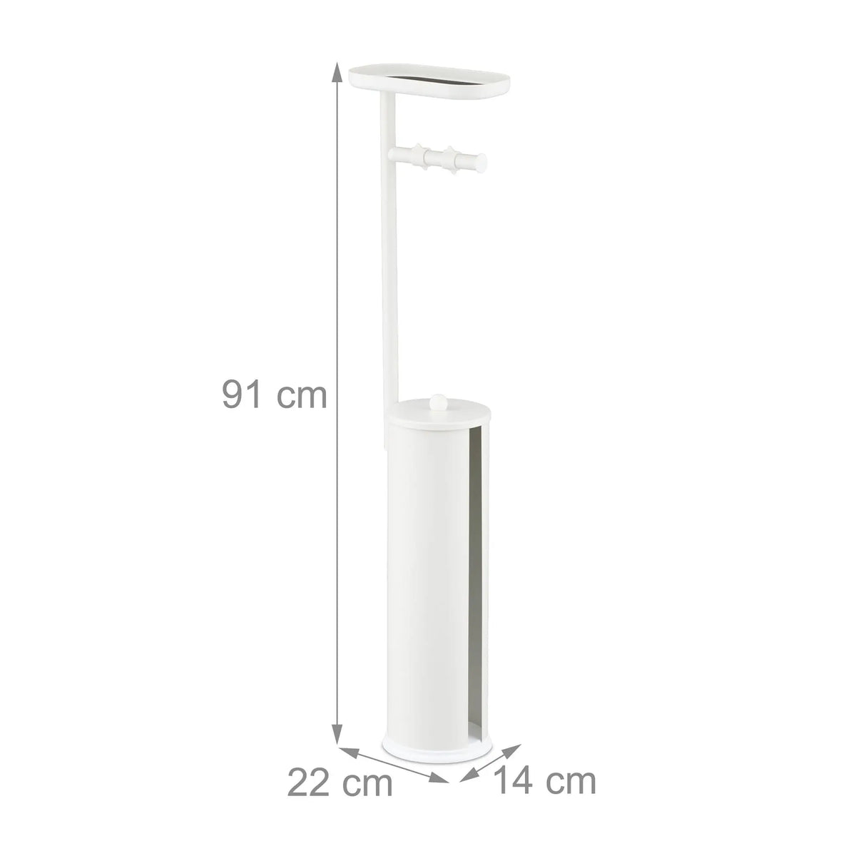 Toilettenpapierhalter mit Ablage Weiss von Relaxdays