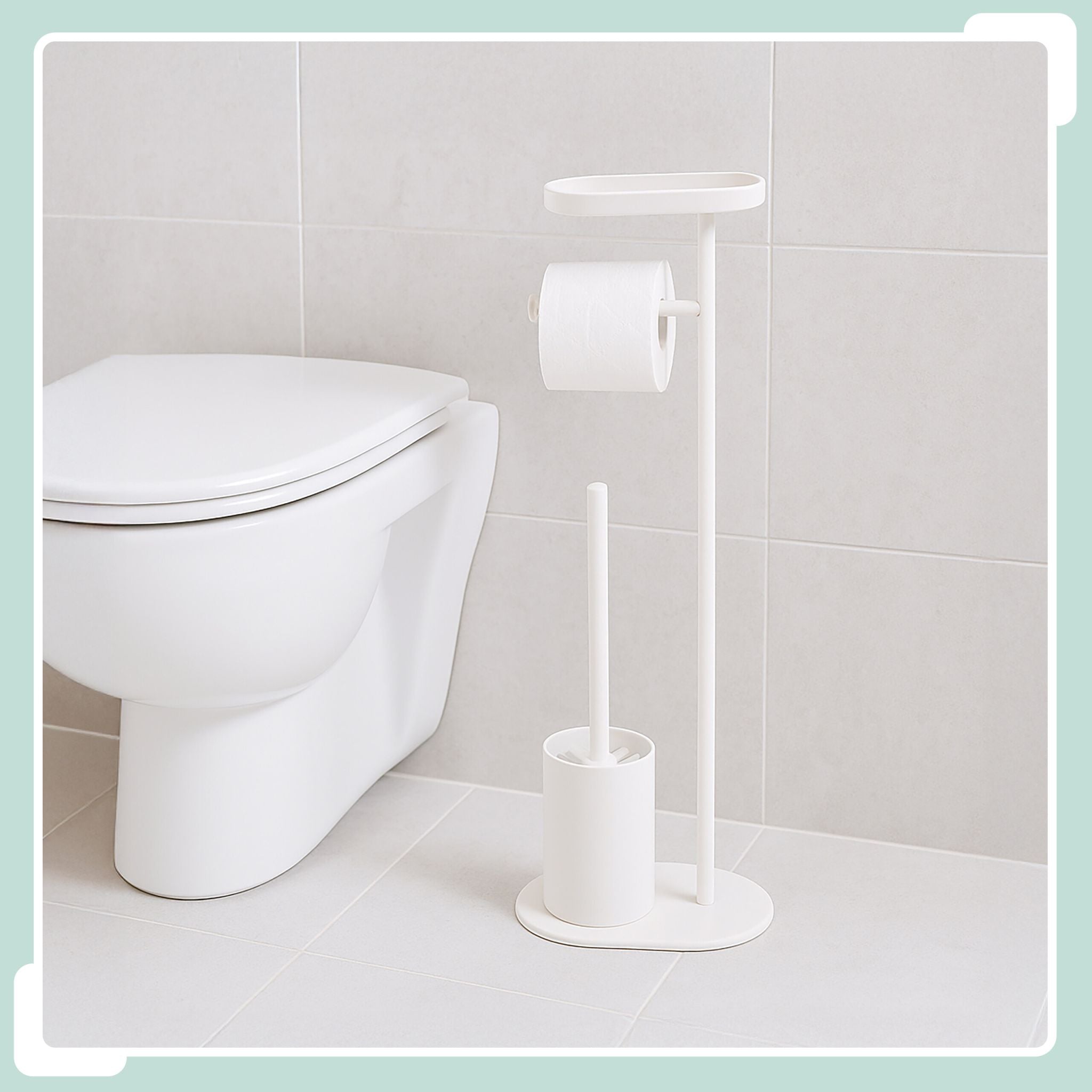 WC Garnitur mit Ablage Weiss