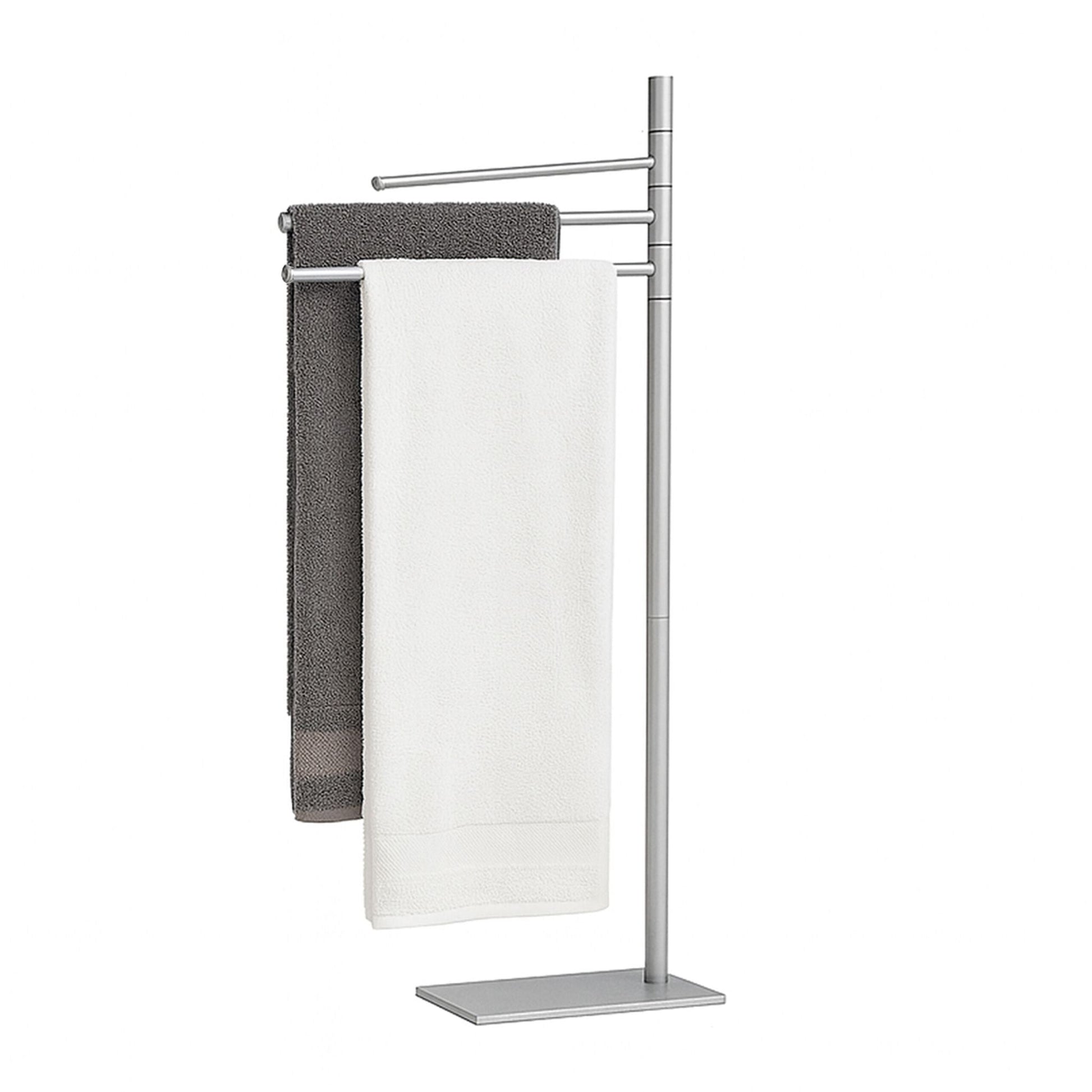 Handtuchständer mit 3 Stangen Silber von Relaxdays