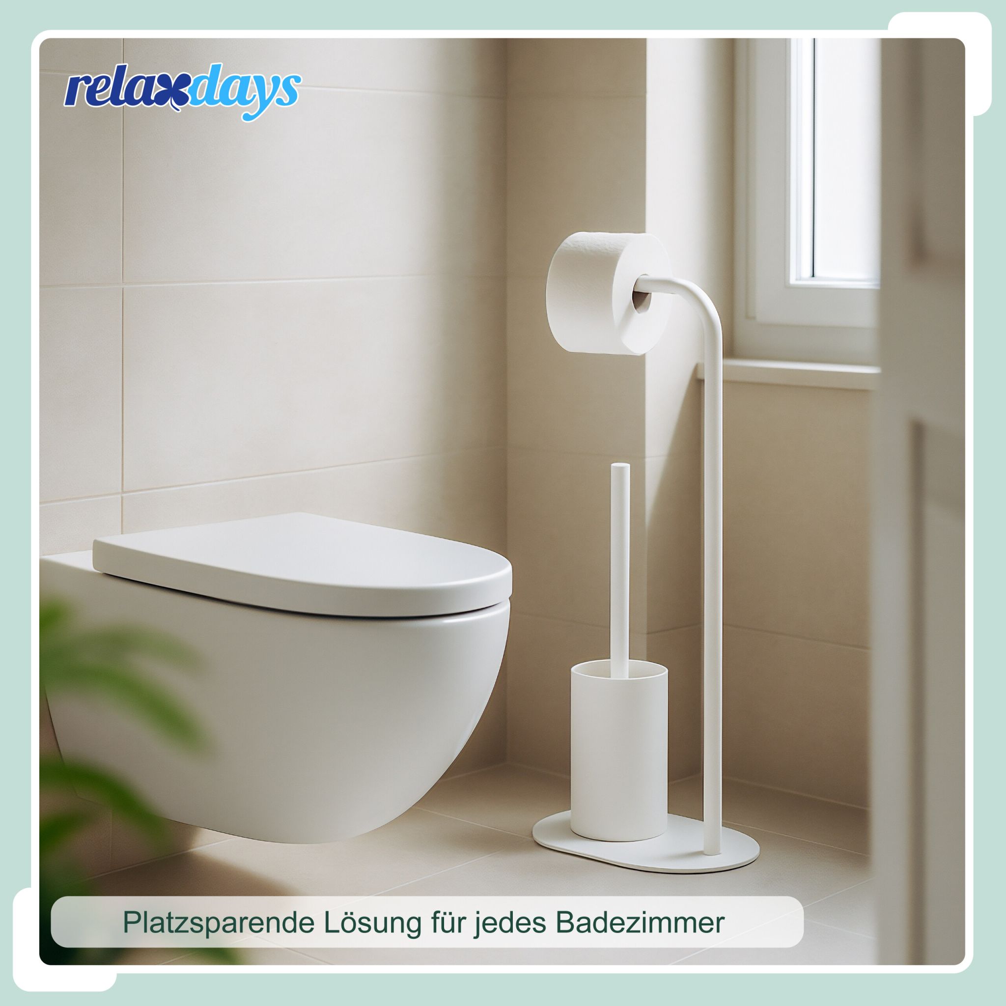 WC-Garnitur Metall Weiss