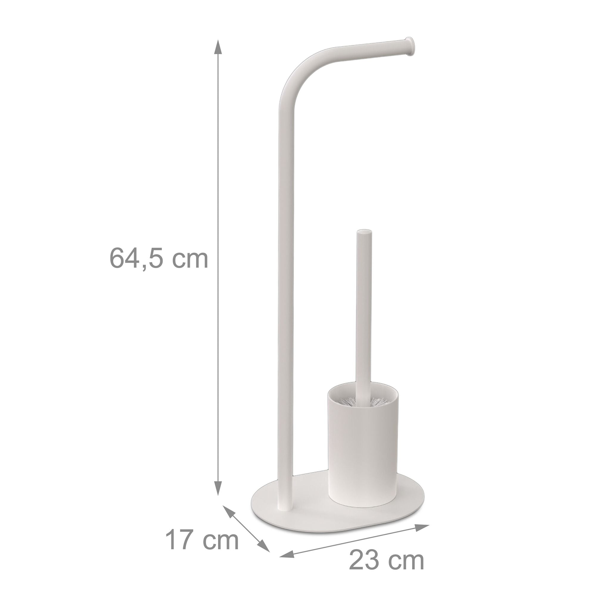 WC-Garnitur Metall Weiss