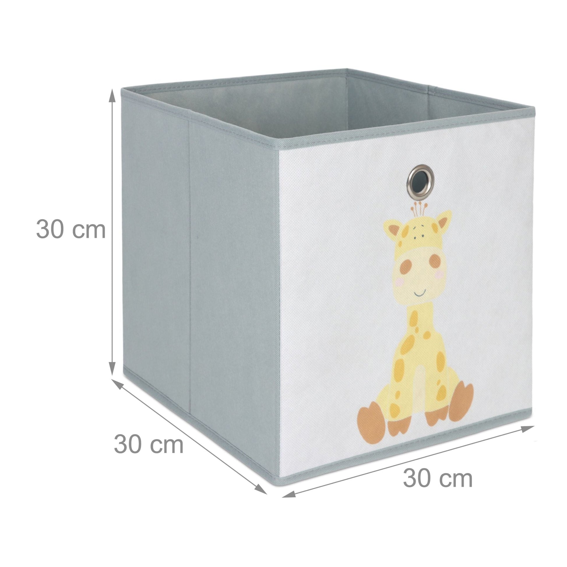 Kinder Aufbewahrungsboxen 3er-Set Creme-Grün-Grau von Relaxdays