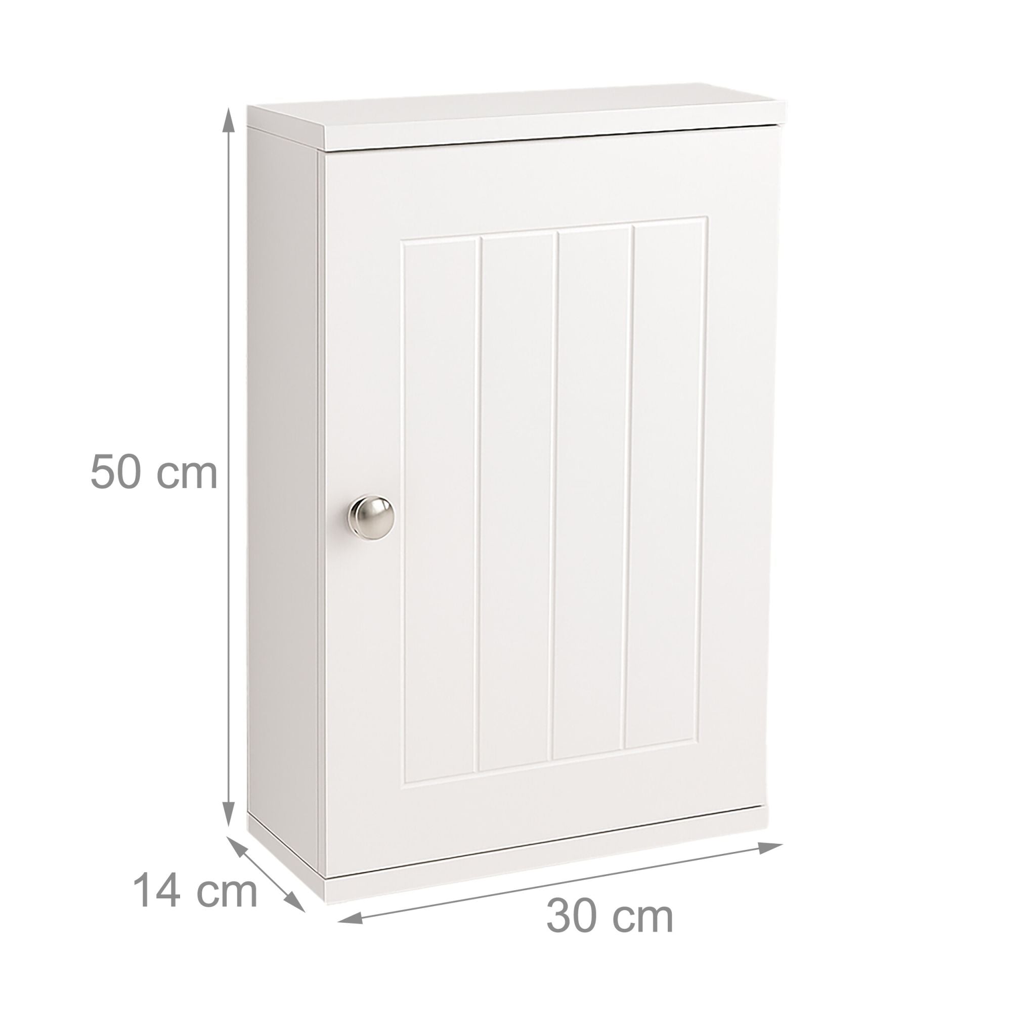 Weisser Hängeschrank Bad Weiss-Silber von Relaxdays