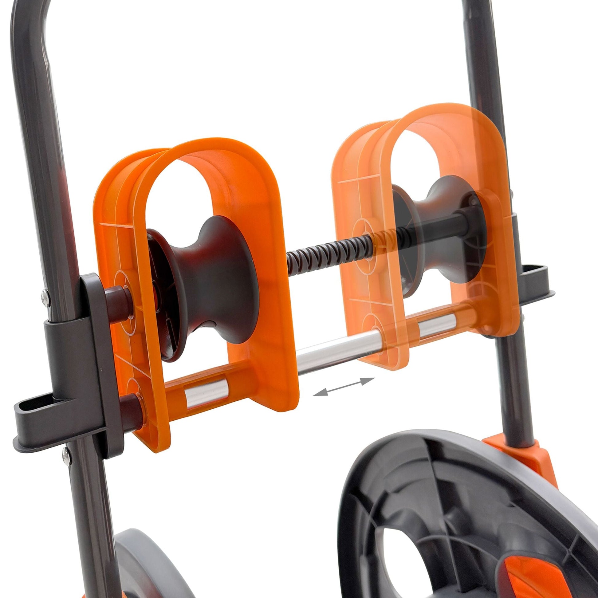 Schlauchwagen für 60 m Orange-Grau von Relaxdays