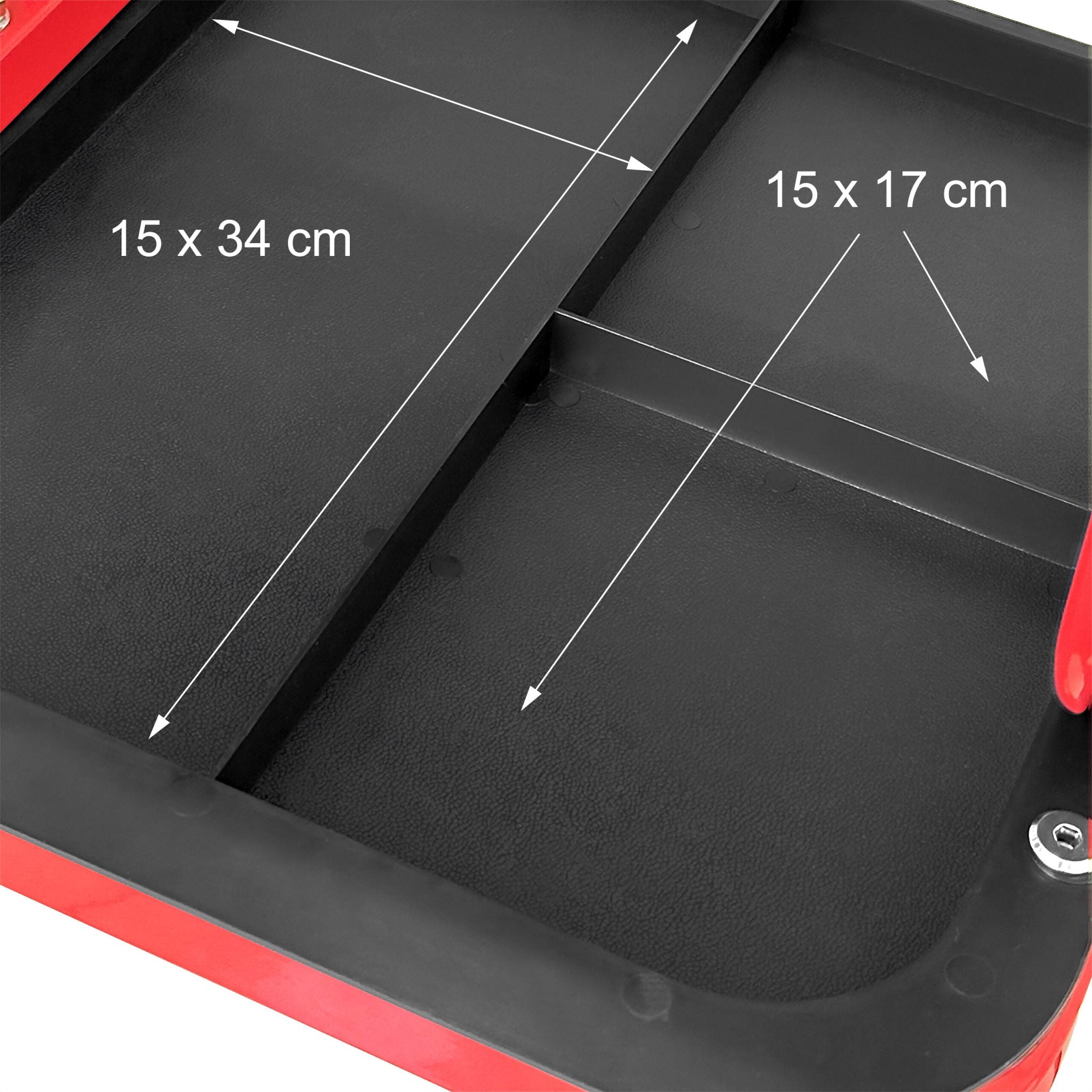 Werkstatthocker bis 100 kg Rot-Schwarz von Relaxdays