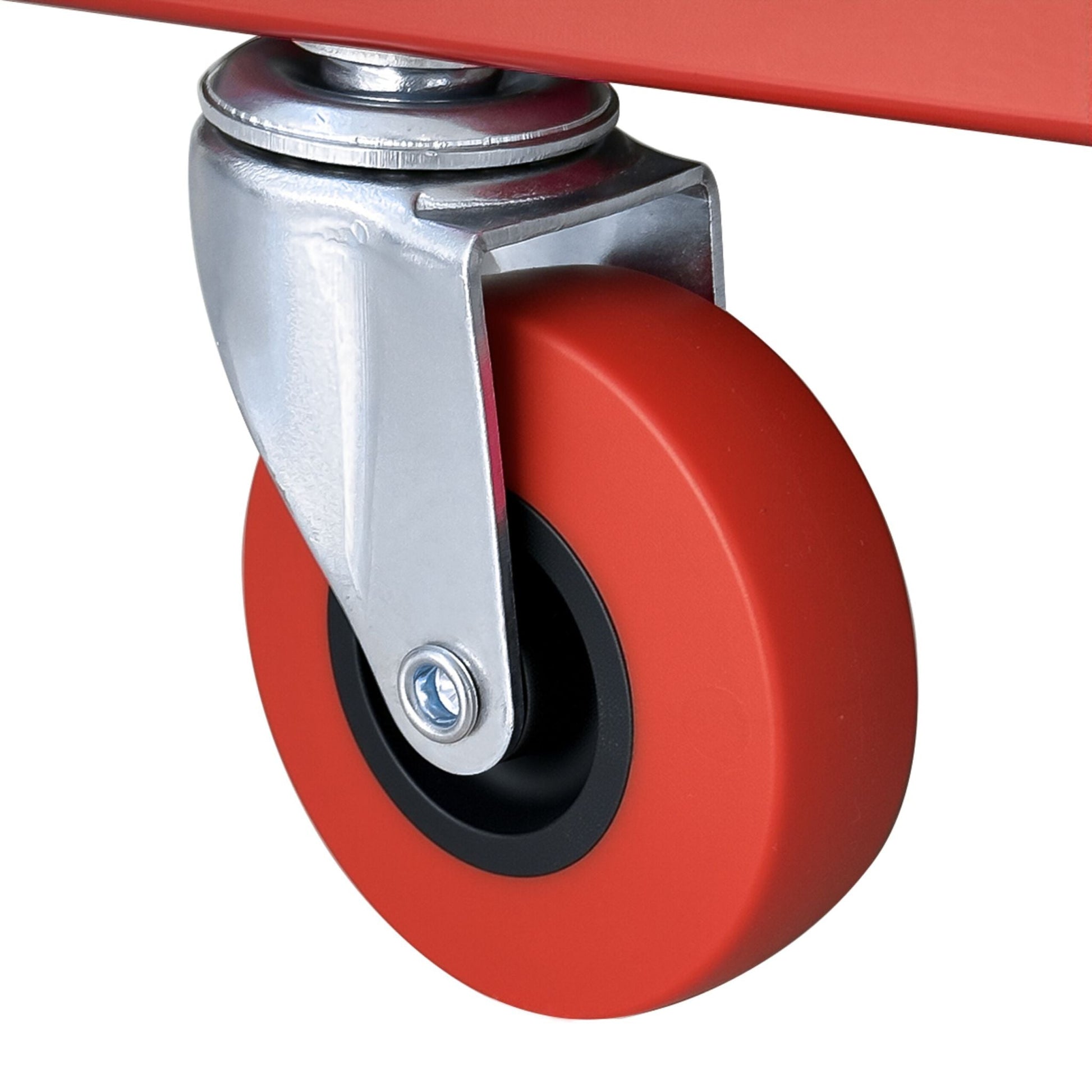 Werkstatthocker bis 100 kg Rot-Schwarz von Relaxdays