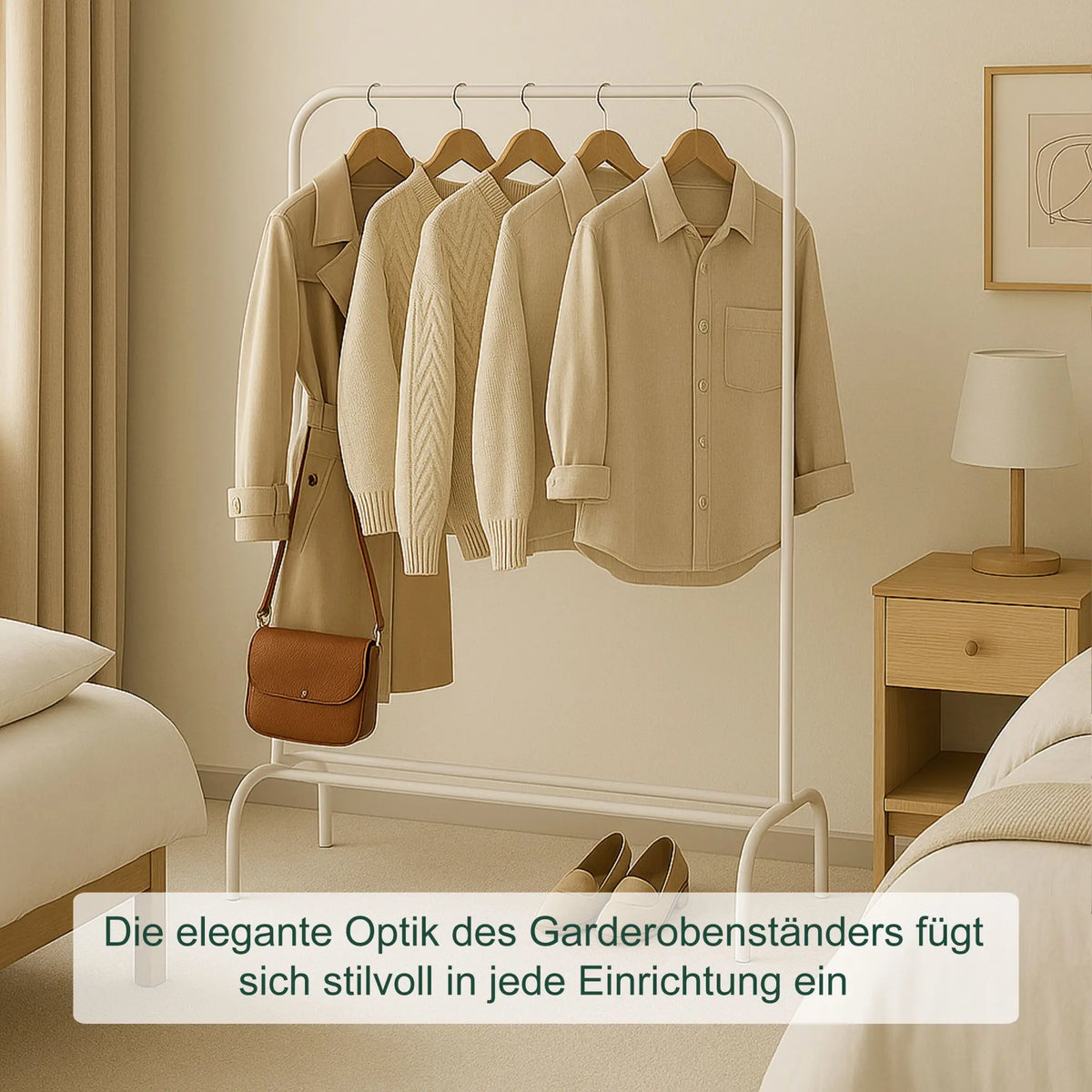 Kleiderständer mit Ablage Weiss von Relaxdays
