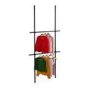 Garderobensystem Teleskop 165–300cm Schwarz von Relaxdays