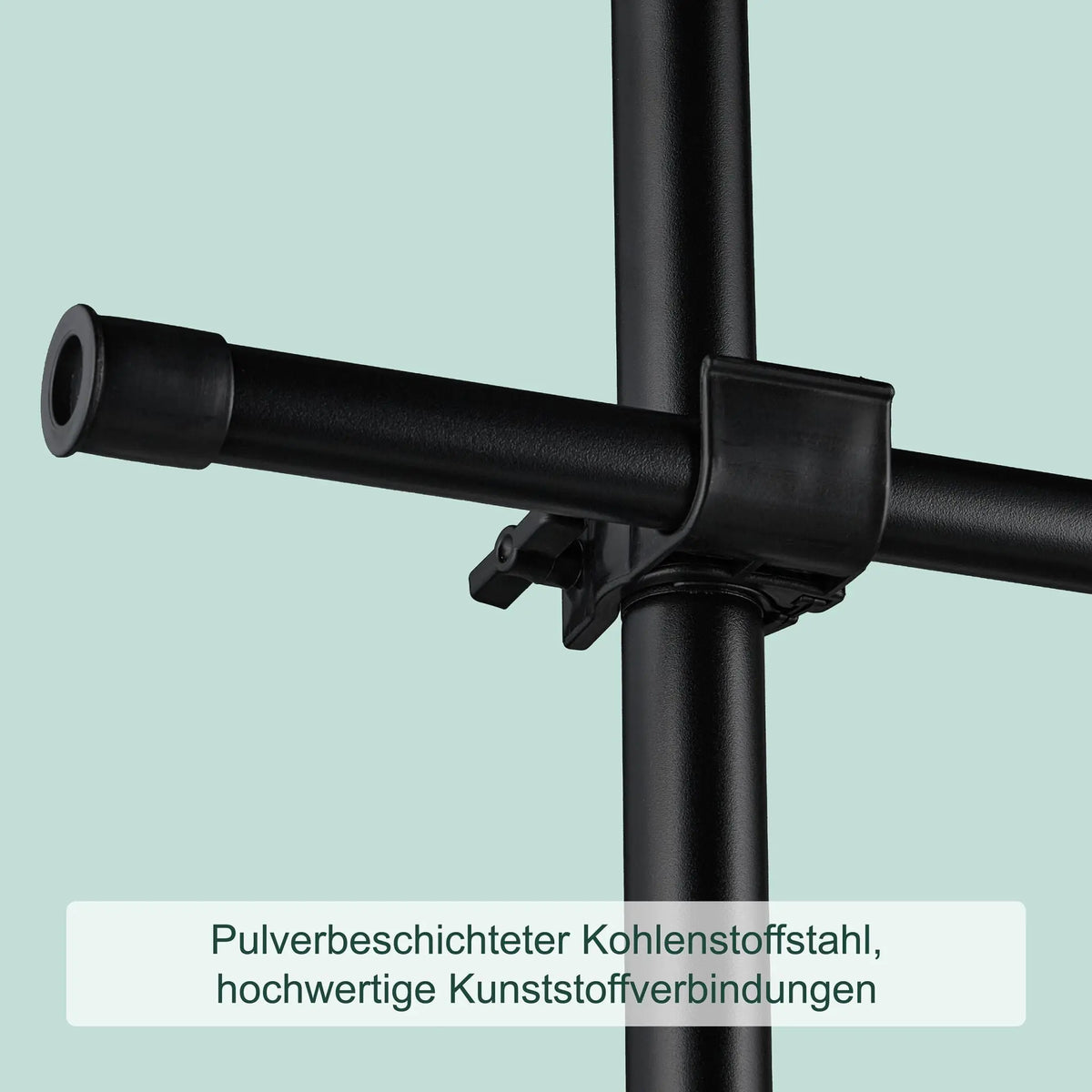Garderobensystem Teleskop 165–300cm Schwarz von Relaxdays