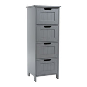 Badezimmerschrank mit 4 Schubladen Grau von Relaxdays