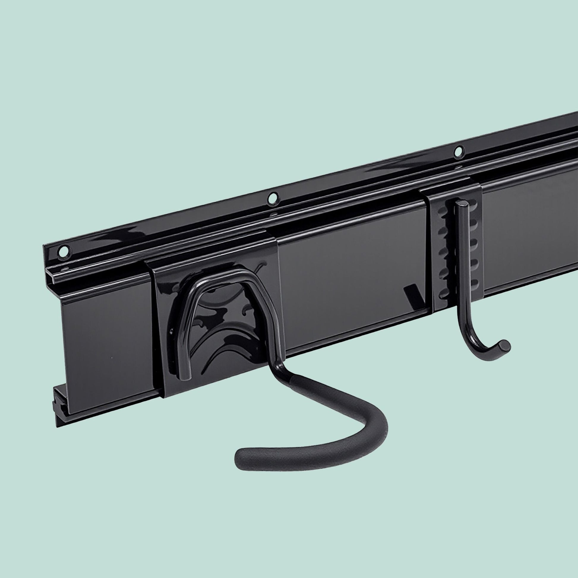 Fahrrad Wandhalterung mit Schiene Schwarz von Relaxdays
