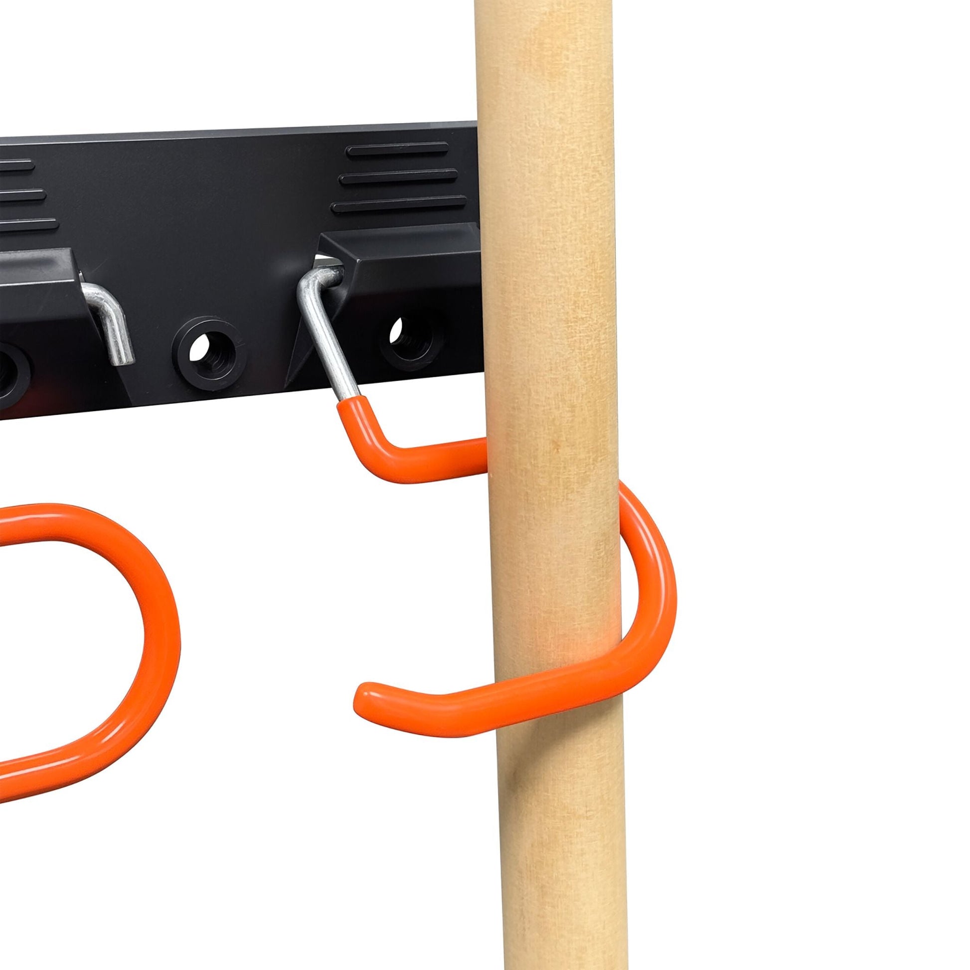 Gartengerätehalter Wand Orange-Schwarz-Silber von Relaxdays