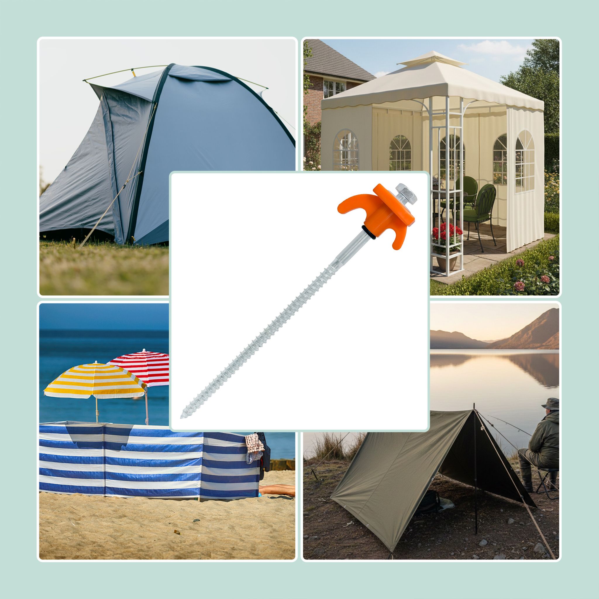Schraubheringe 20er-Set Grau von Relaxdays