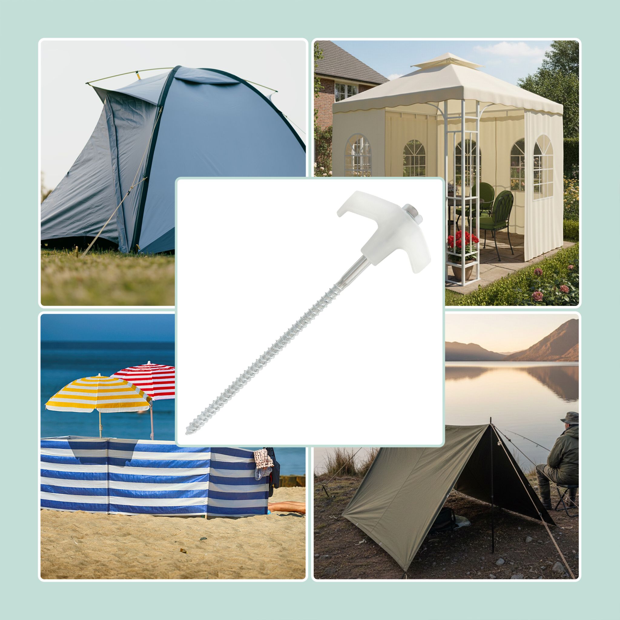 Schraubheringe 20er-Set Silber von Relaxdays