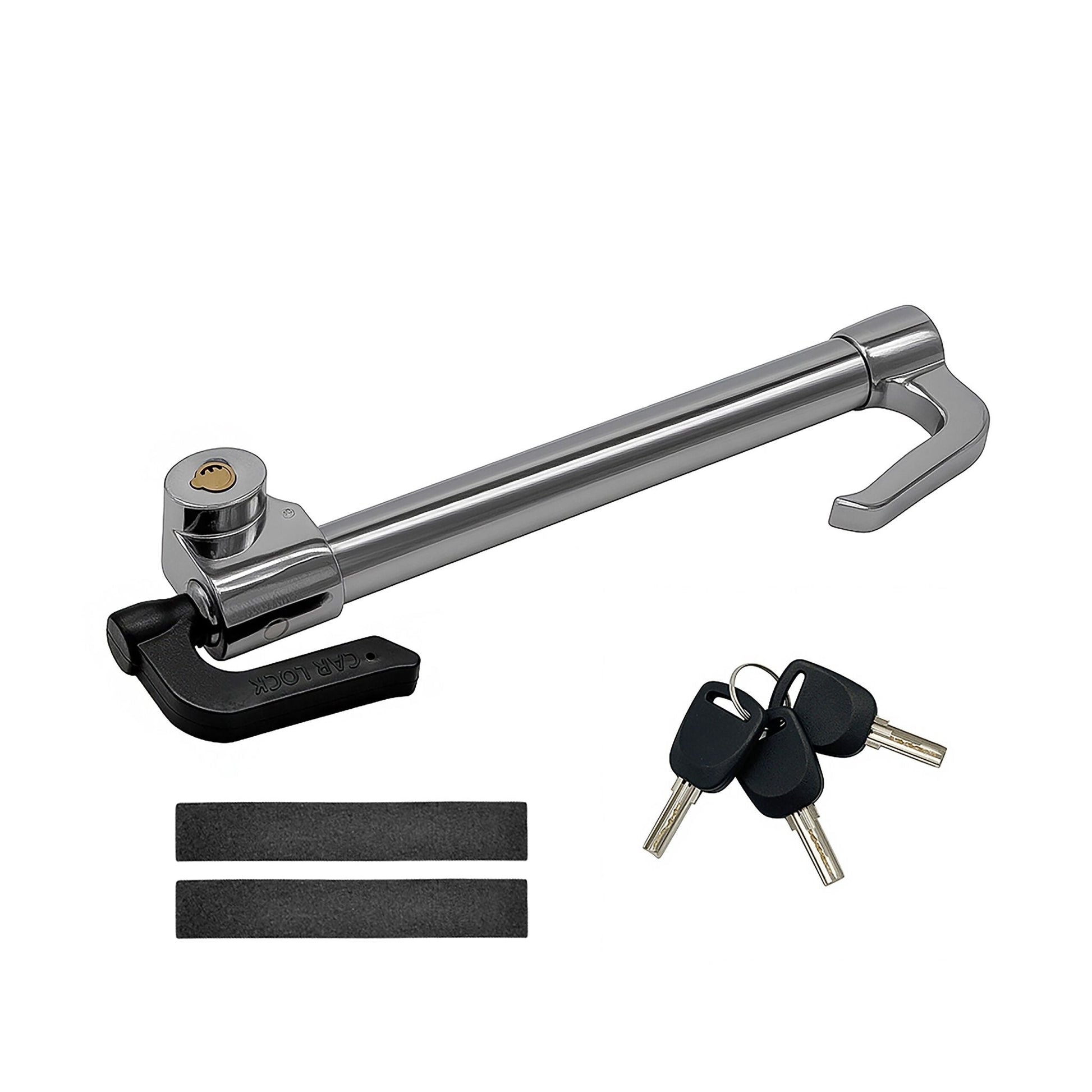 Universal Lenkradschloss für Autos Schwarz-Silber von Relaxdays