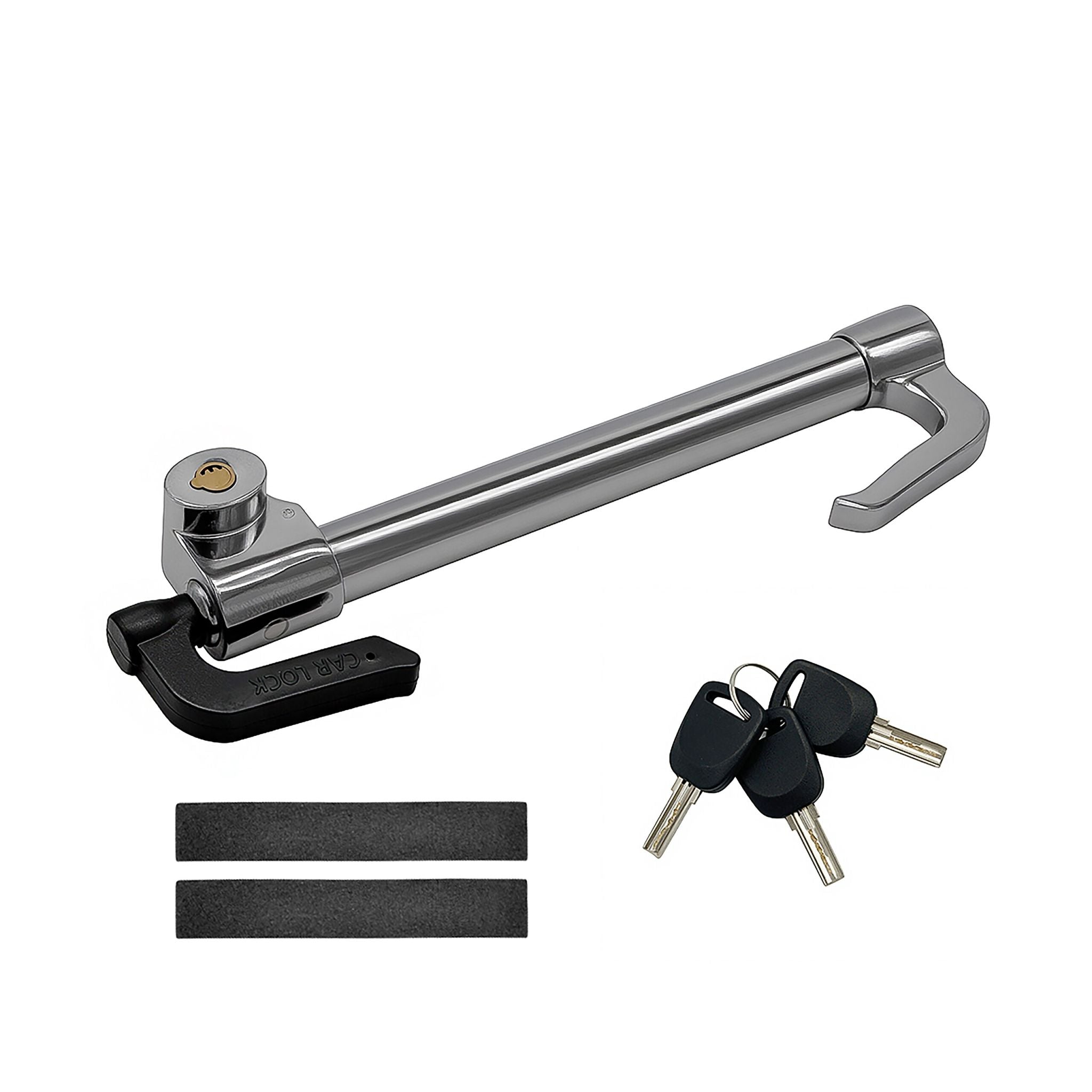 Universal Lenkradschloss für Autos Schwarz-Silber von Relaxdays