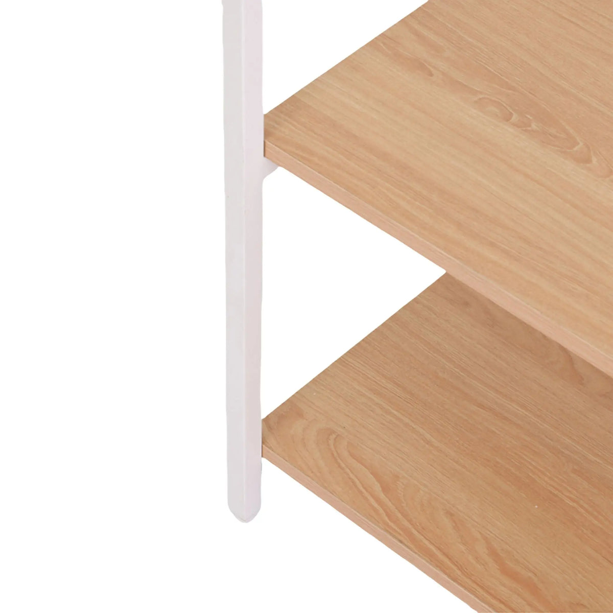 Garderobe offen Kleiderstangen & Ablagen Weiss-Hellbraun von Relaxdays
