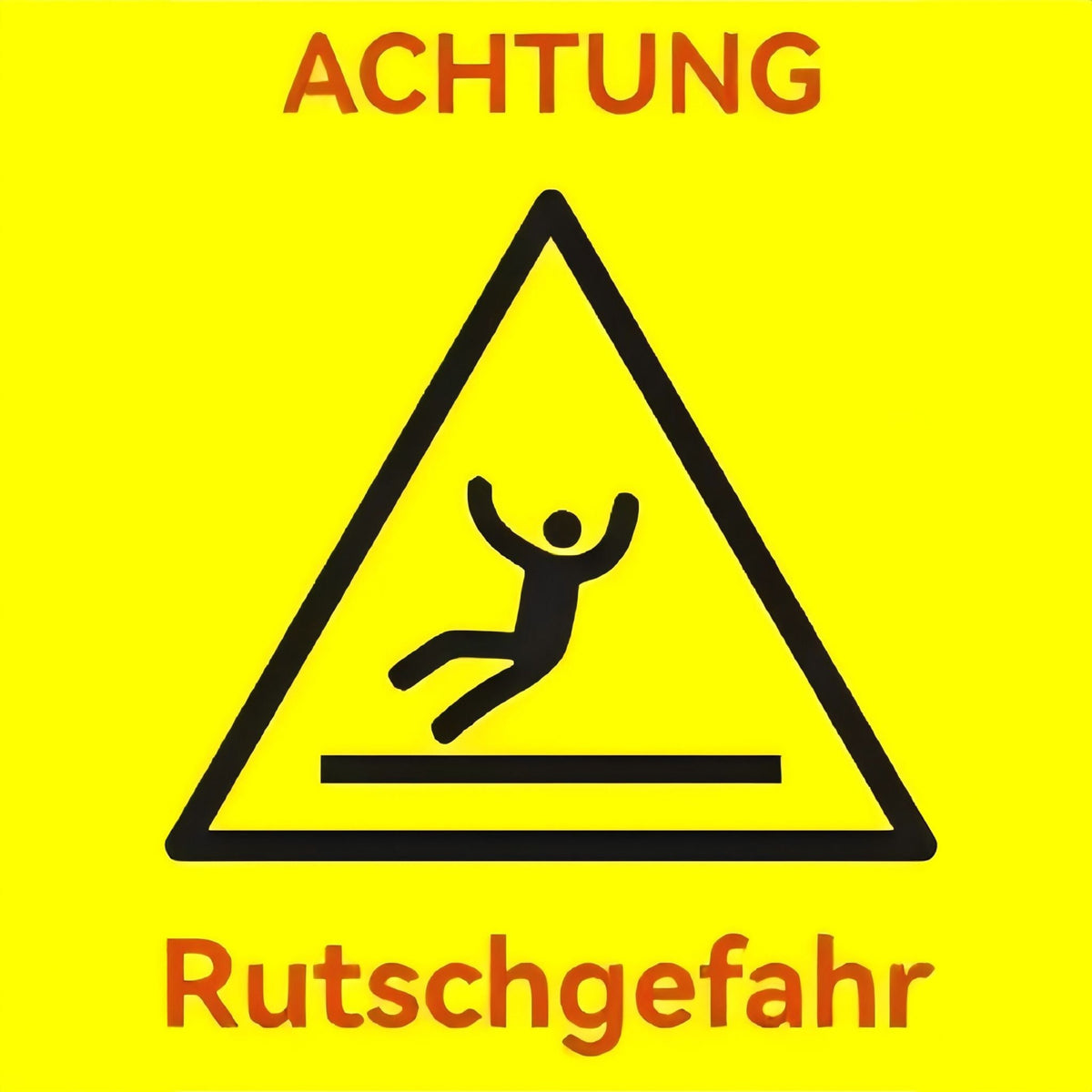 Achtung Rutschgefahr Aufsteller 3er-Set Gelb-Rot-Schwarz von Relaxdays