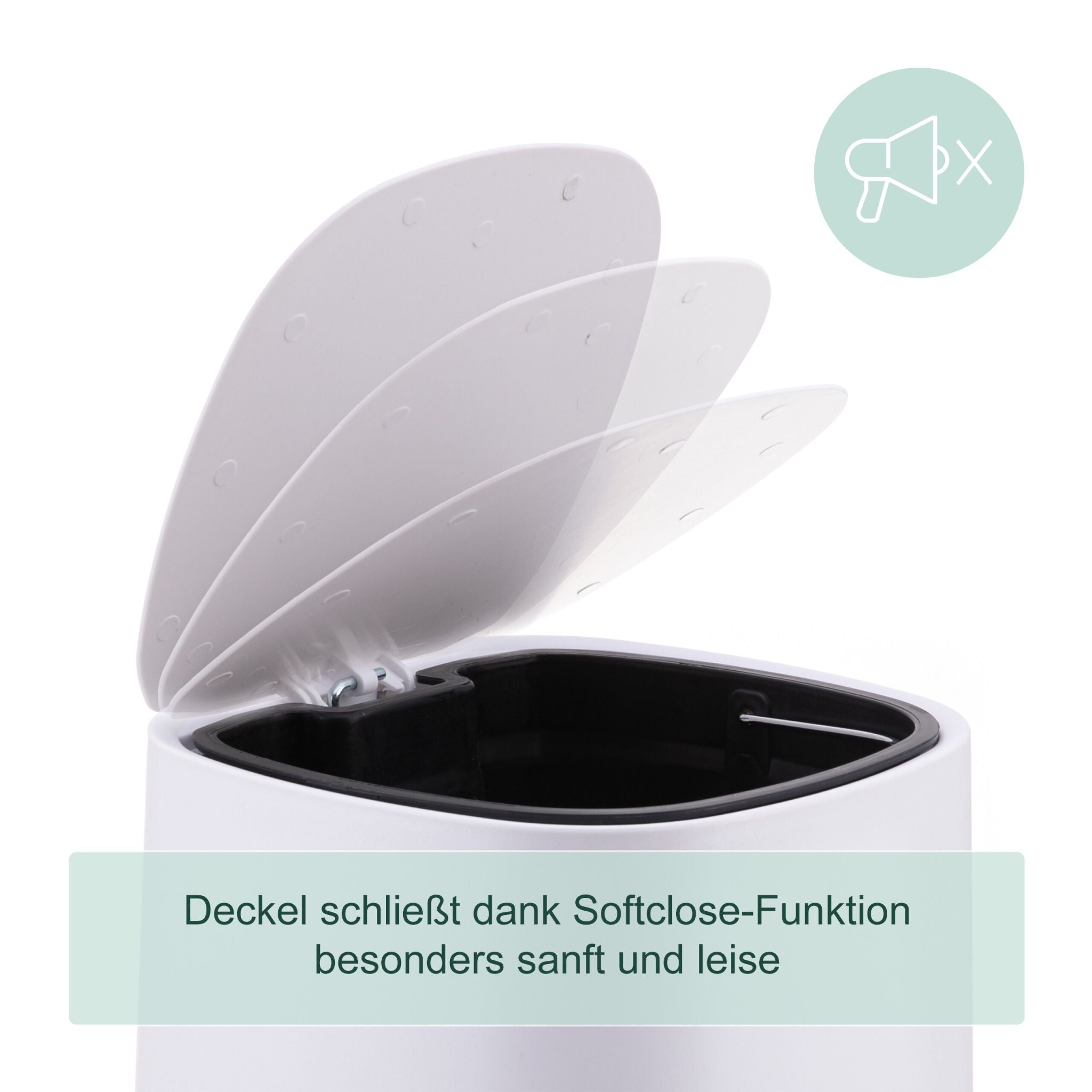 Bad Mülleimer 5 l Softclose Weiss von guteszeug.ch