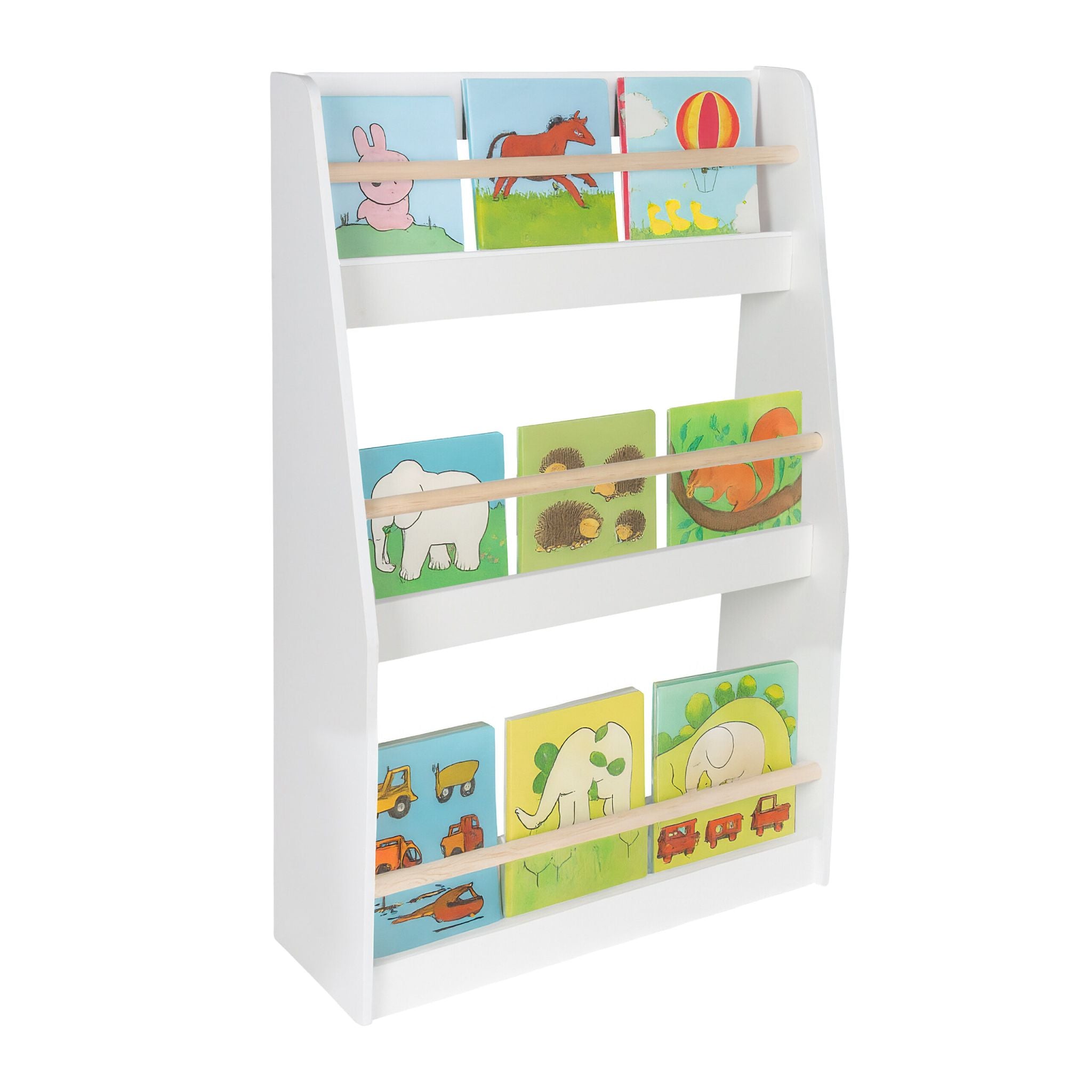 Bücherregal Kinder 3 Fächer Weiss-Hellbraun von guteszeug.ch