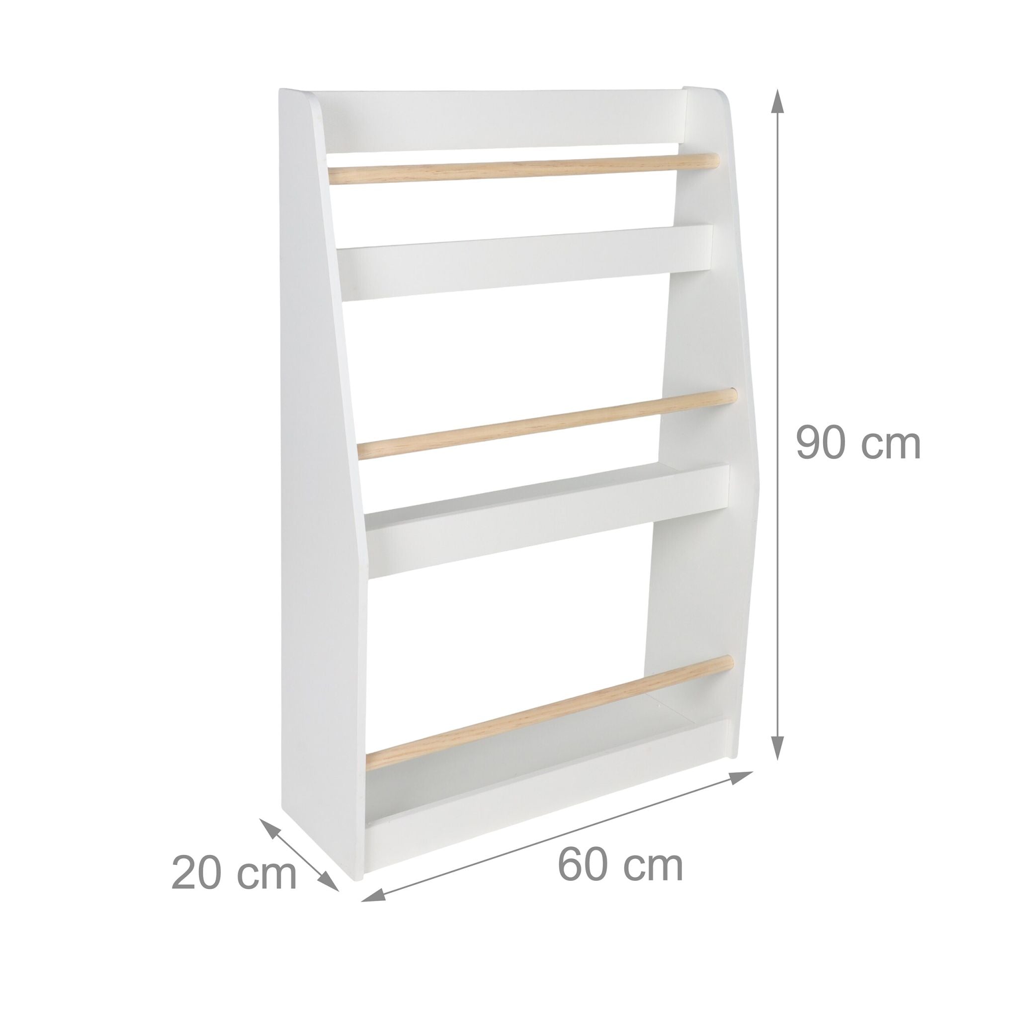 Bücherregal Kinder 3 Fächer Weiss-Hellbraun von guteszeug.ch