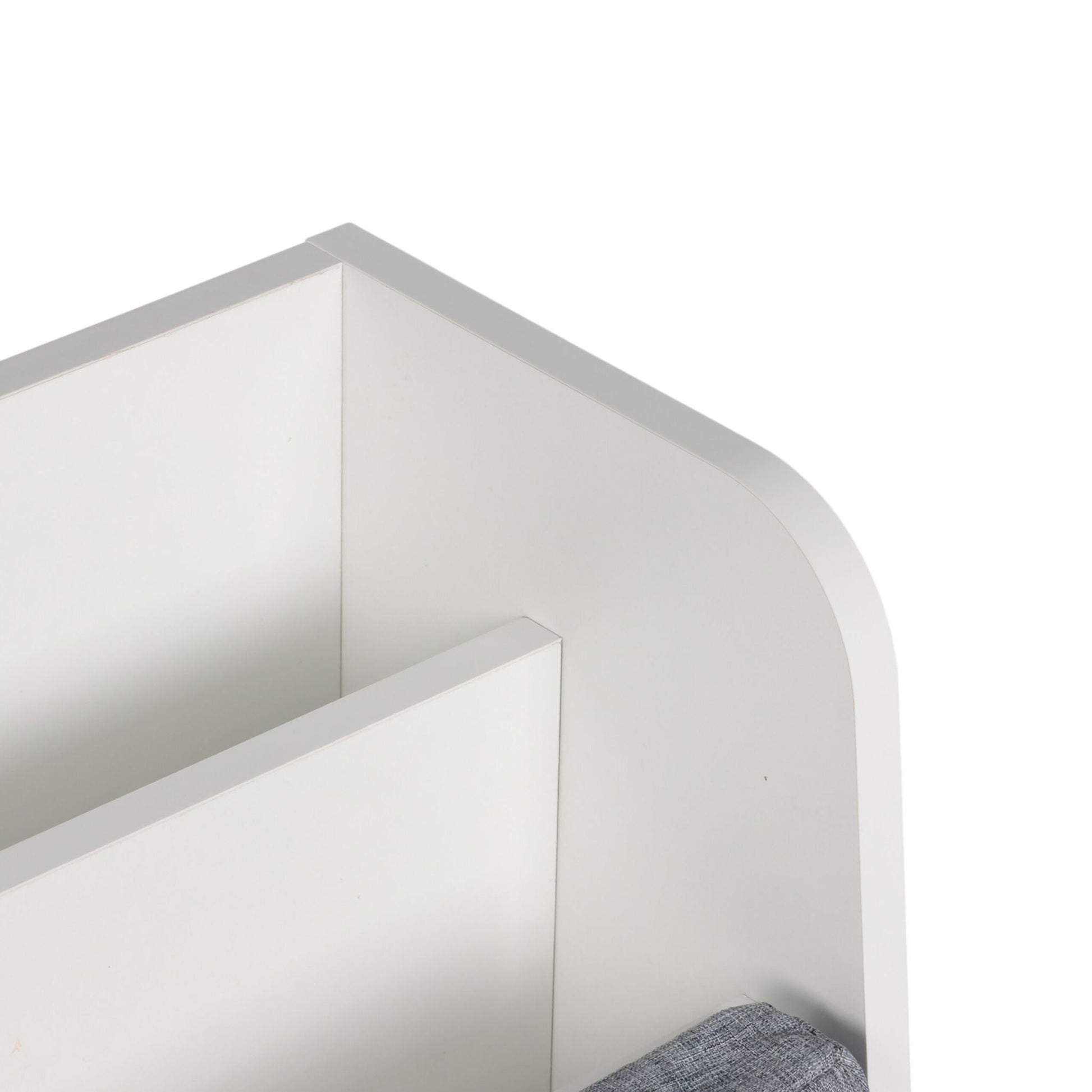 Kinderbank mit 2 Schubladen Weiss-Grau von Relaxdays
