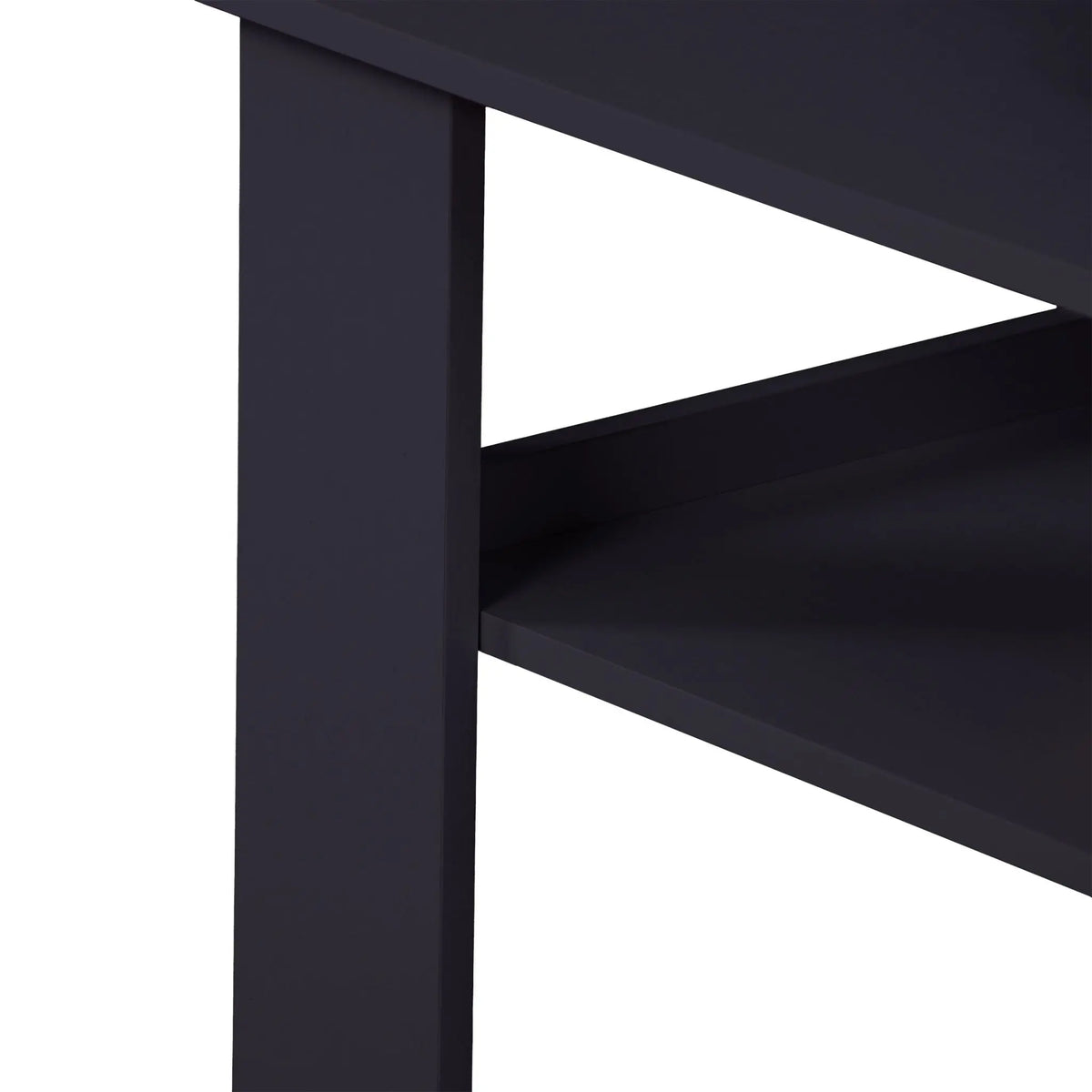 Couchtisch mit unterer Ablage Schwarz von Relaxdays