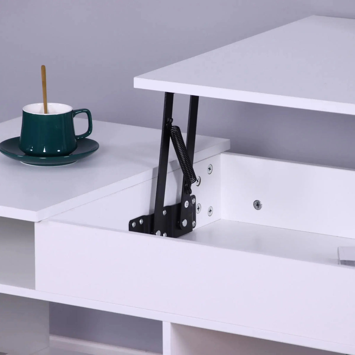 Aufklappbarer Couchtisch Weiss von Relaxdays
