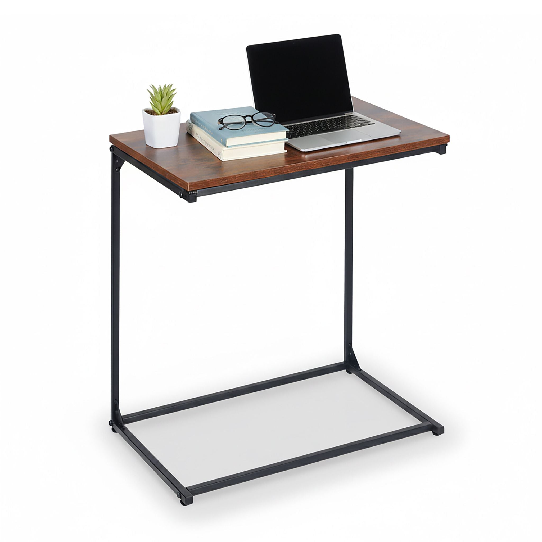 Beistelltisch für Laptop Dunkelbraun-Schwarz von Relaxdays