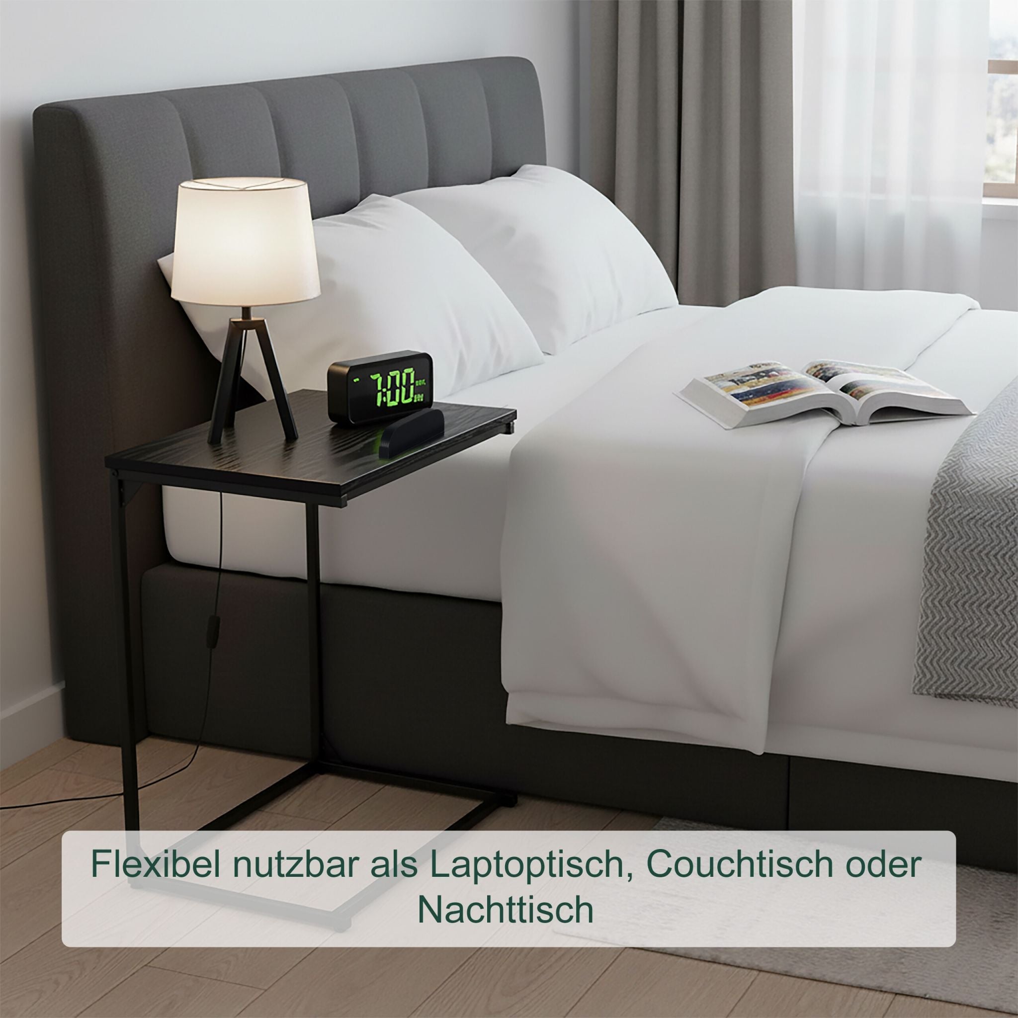 Beistelltisch für Laptop Schwarz von Relaxdays