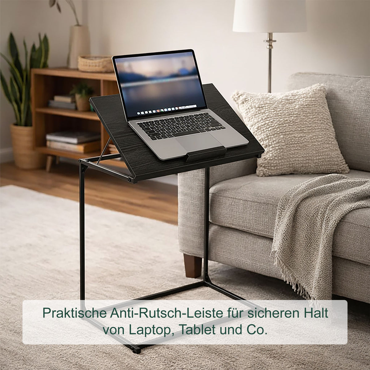 Beistelltisch für Laptop Schwarz von Relaxdays