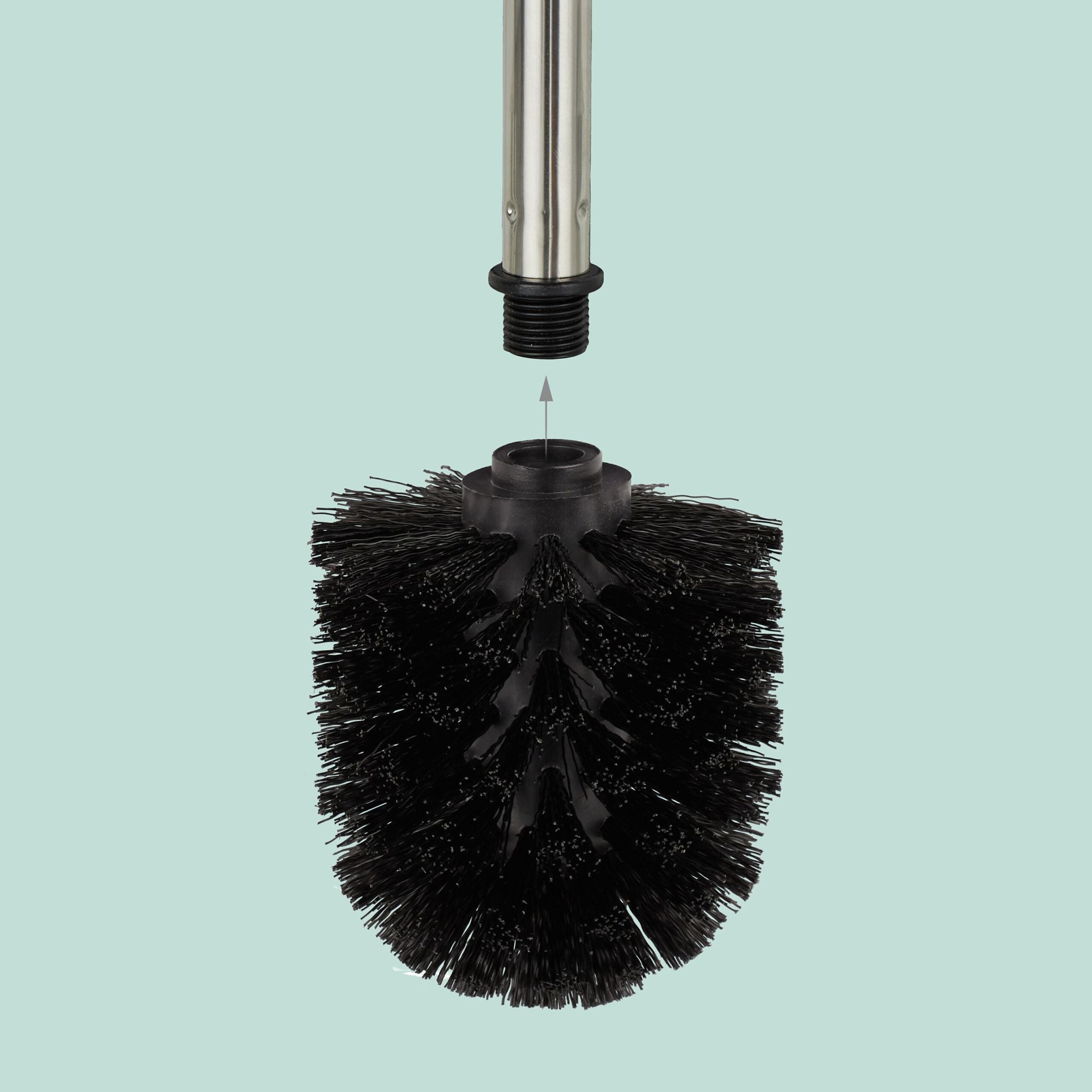 WC Garnitur mit Ablage Schwarz-Silber