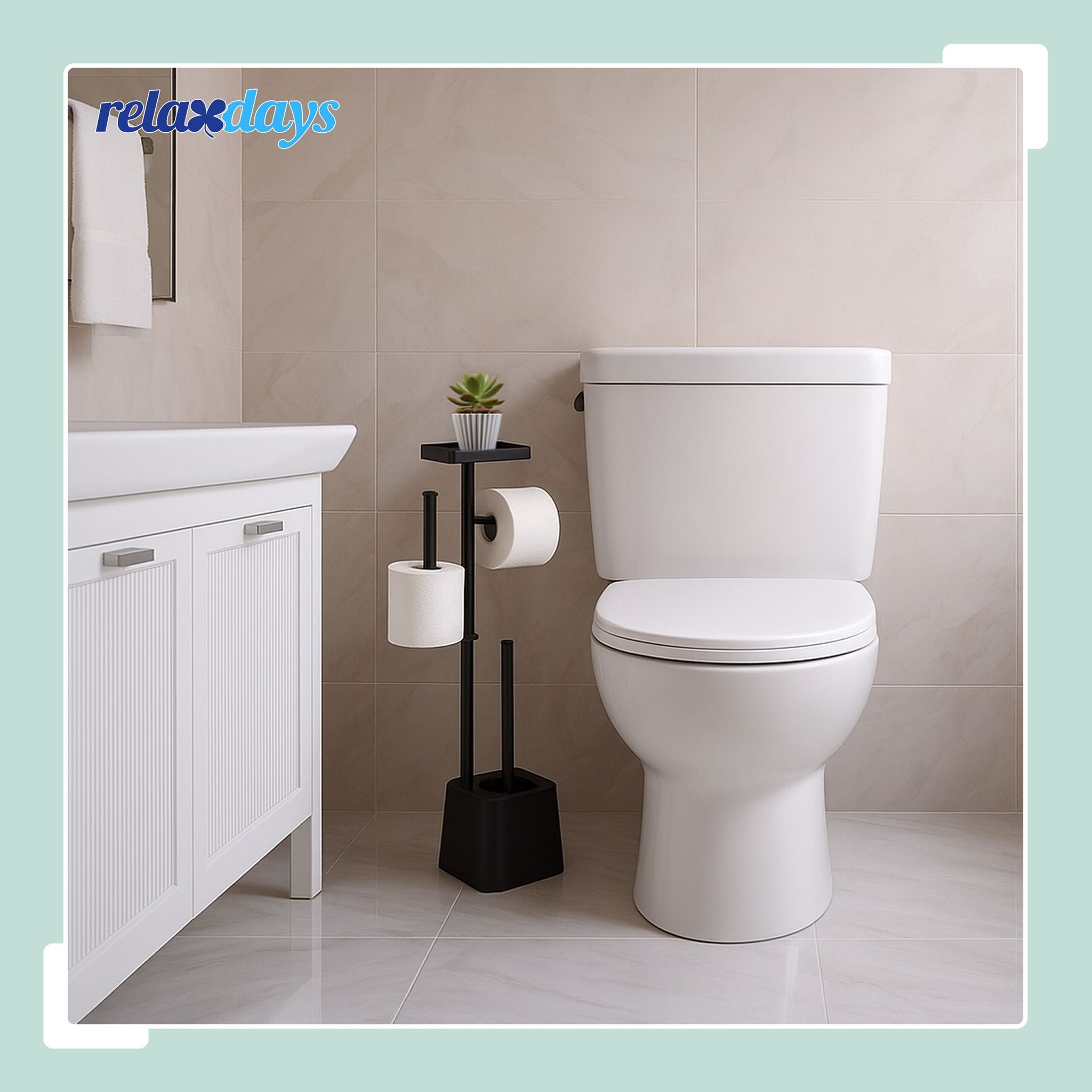 WC Garnitur mit Ablage Weiss