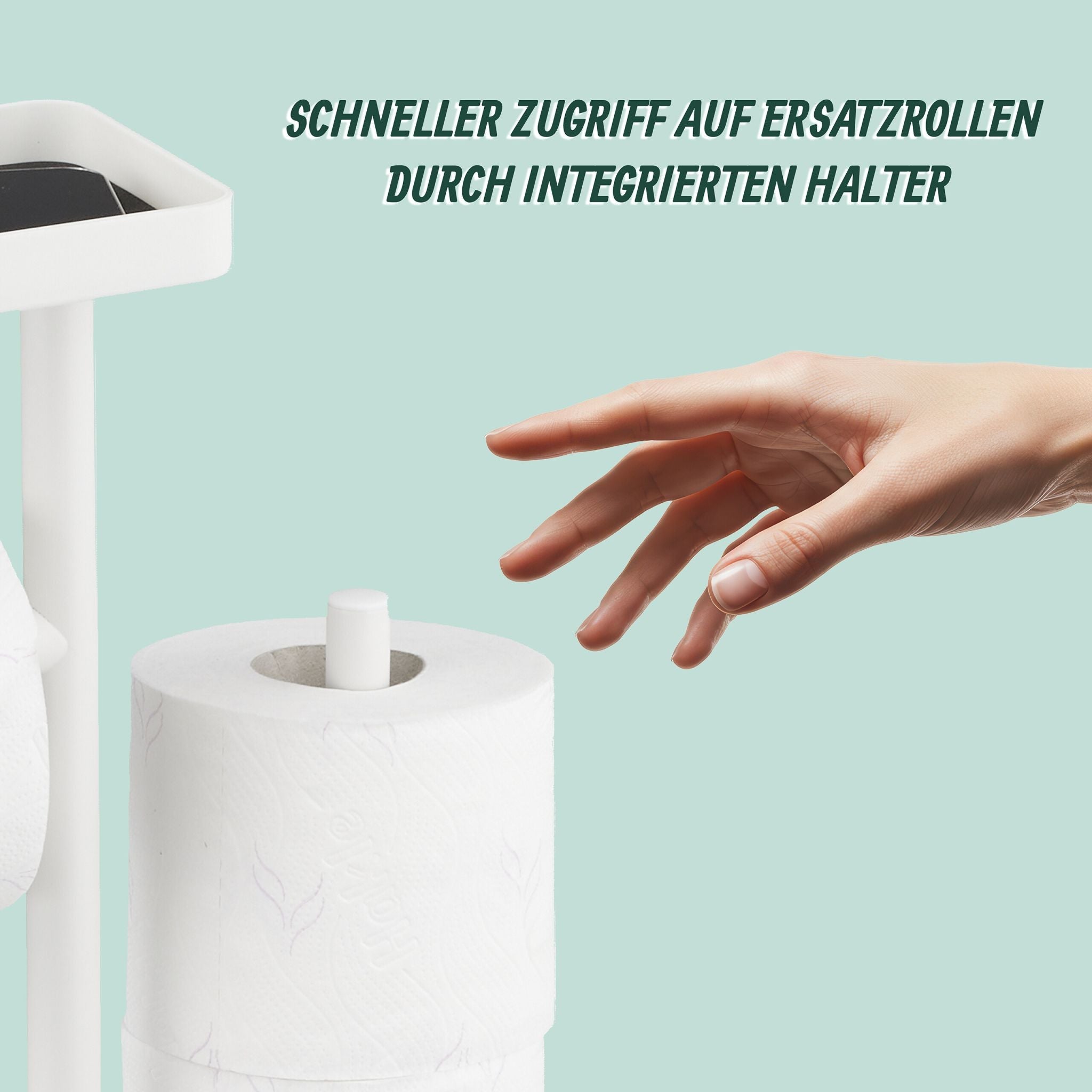 WC Garnitur mit Ablage Weiss