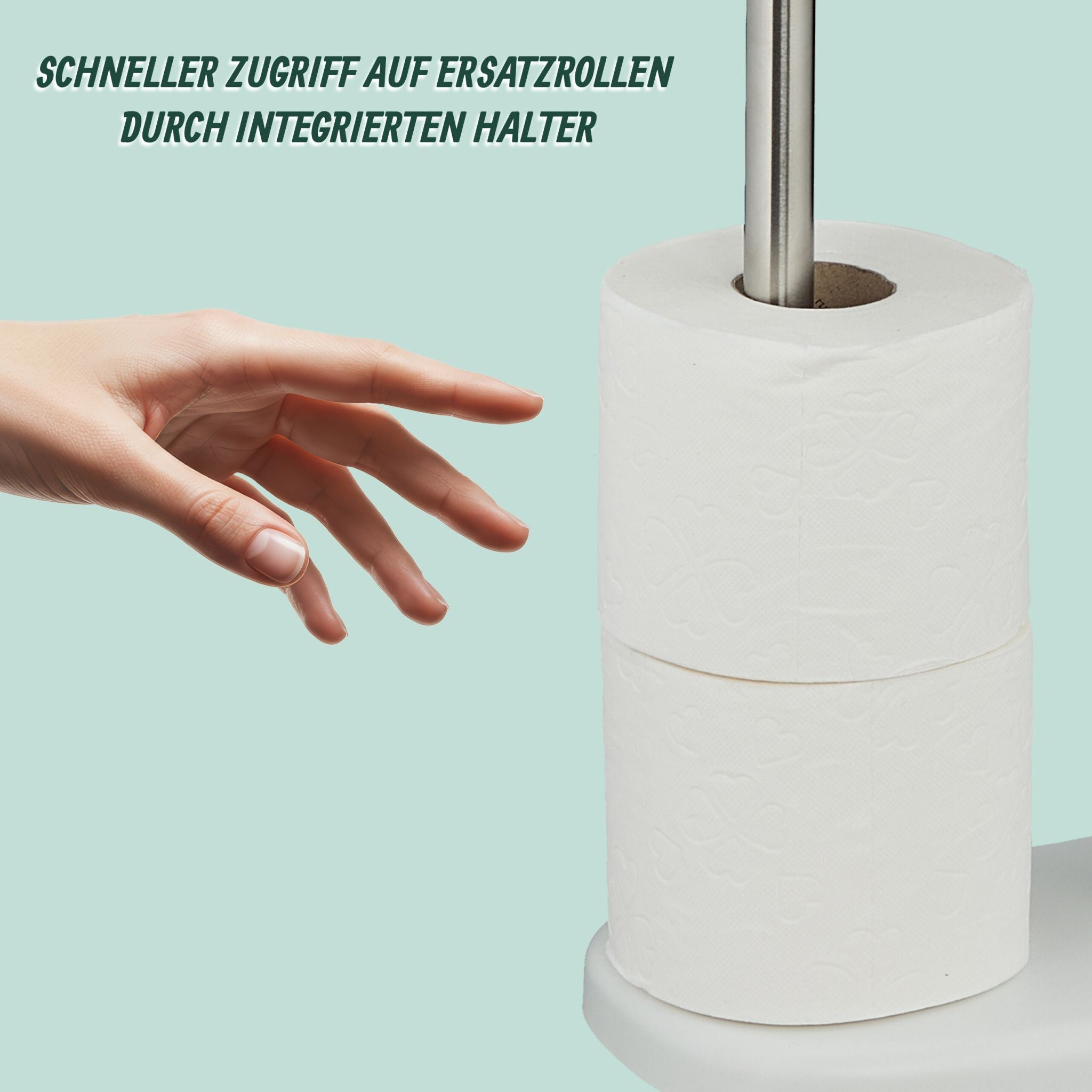 WC Garnitur mit Ablage Weiss-Silber