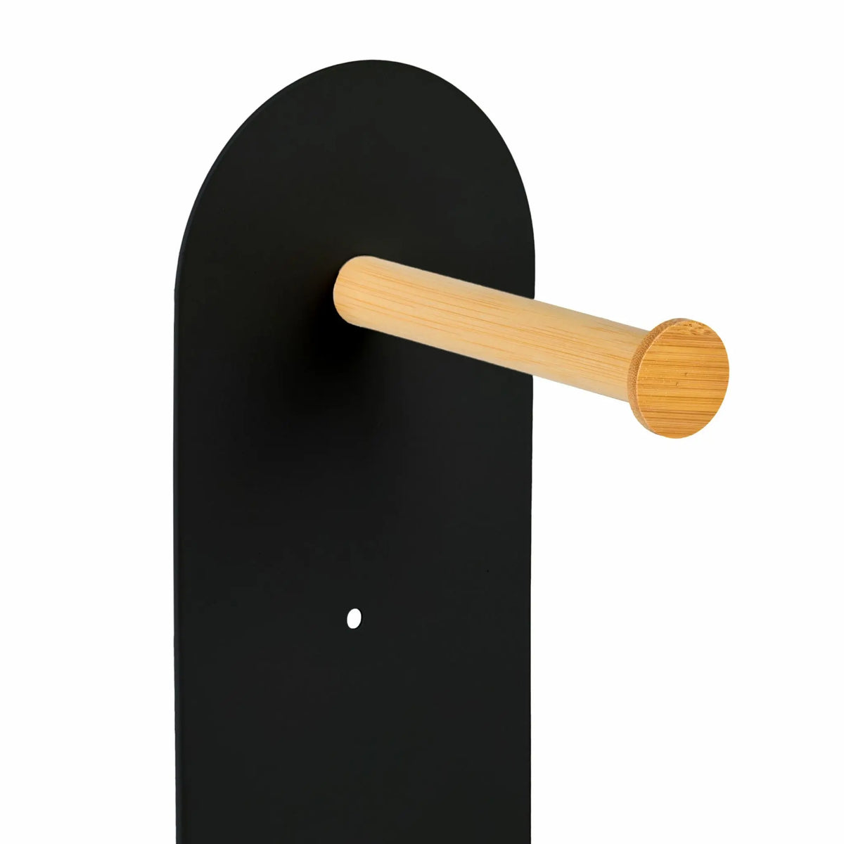 Toilettenpapierhalter freistehend 2 in 1 Hellbraun-Schwarz von Relaxdays