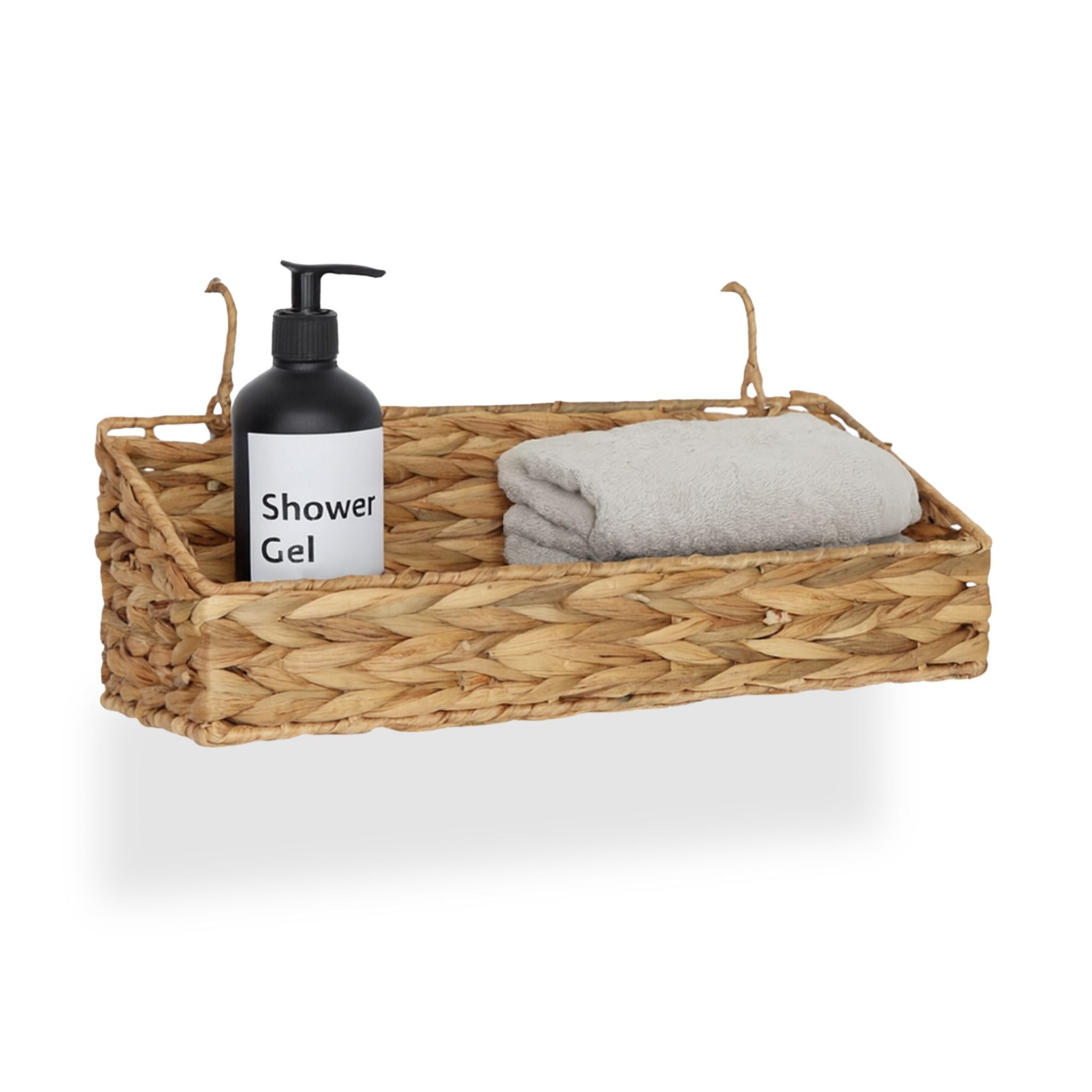 Aufbewahrungskorb Wasserhyazinthe Hellbraun von Relaxdays