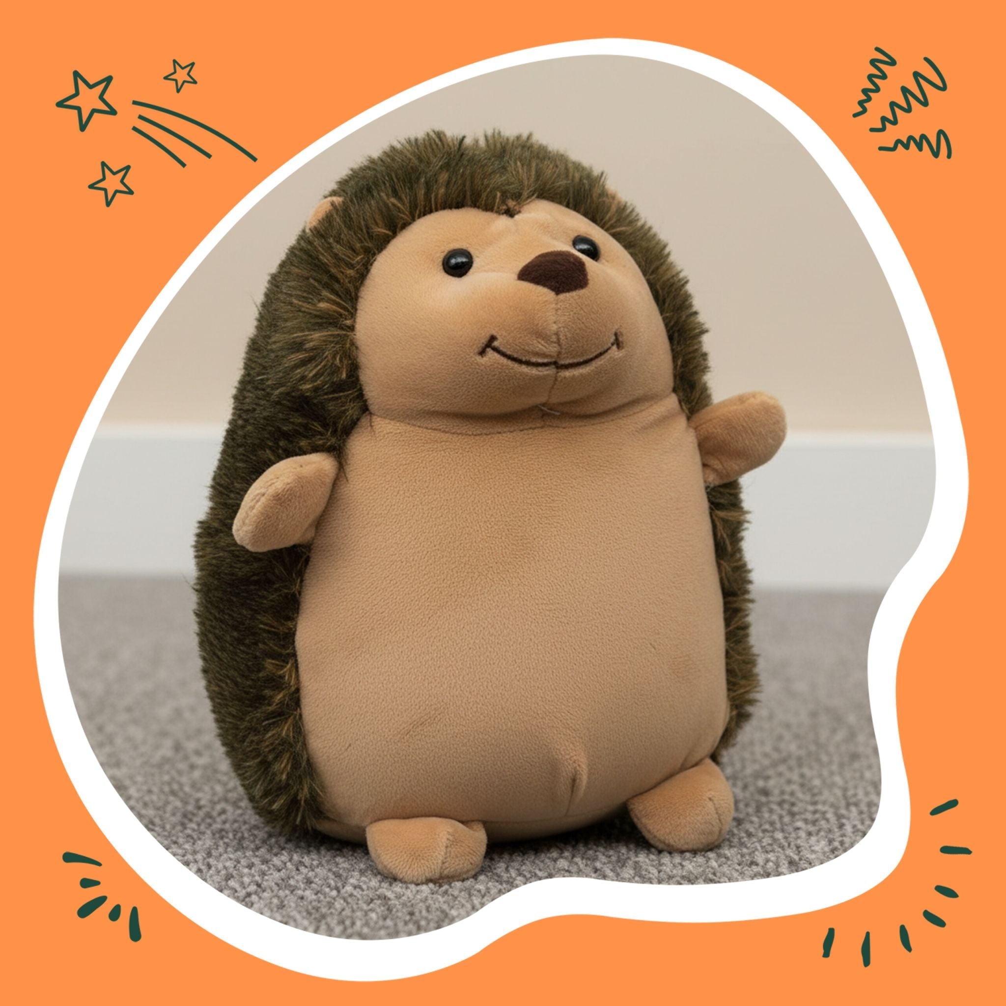 Türstopper Igel Beige-Braun-Hellbraun von Relaxdays