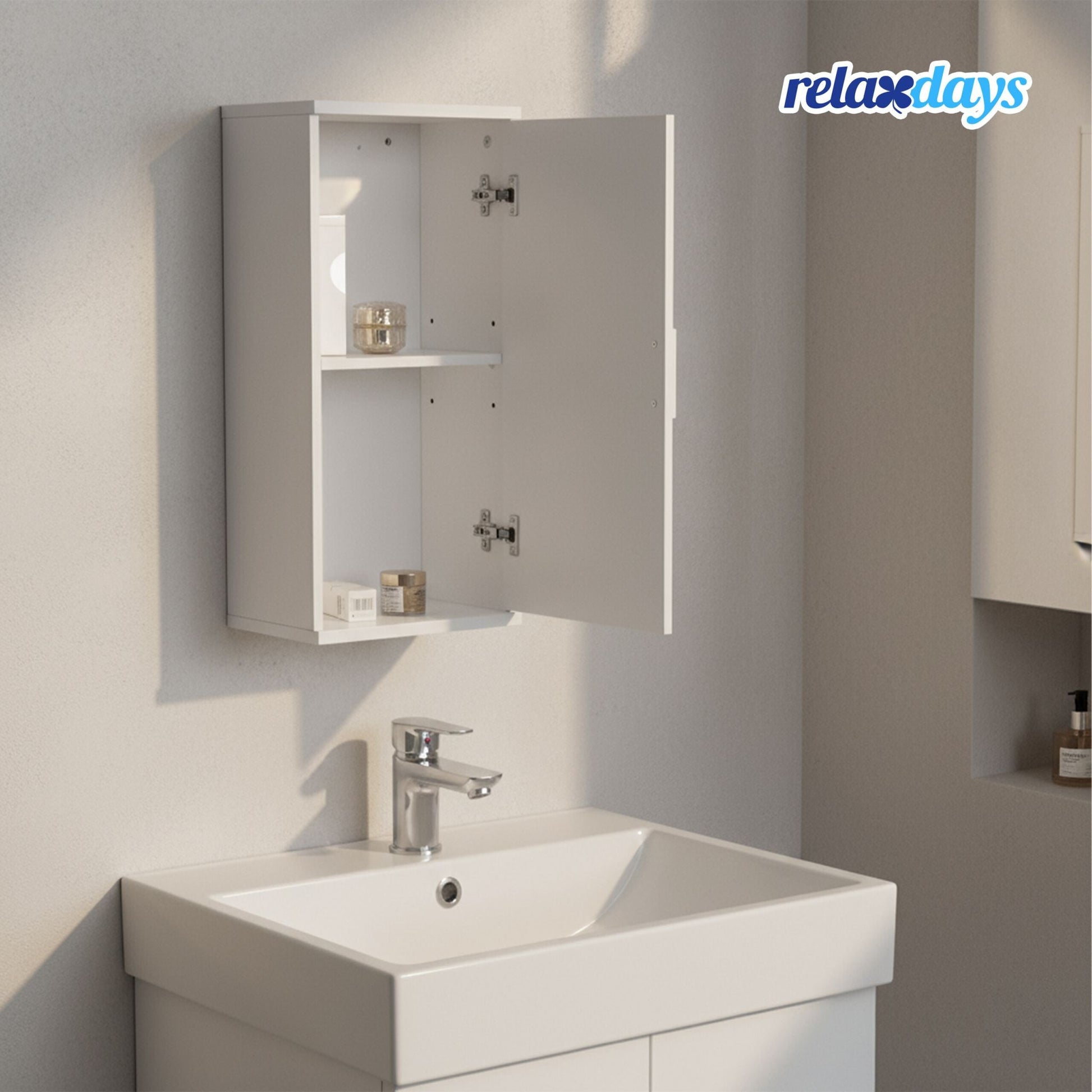 Hängeschrank Bad Weiss von Relaxdays