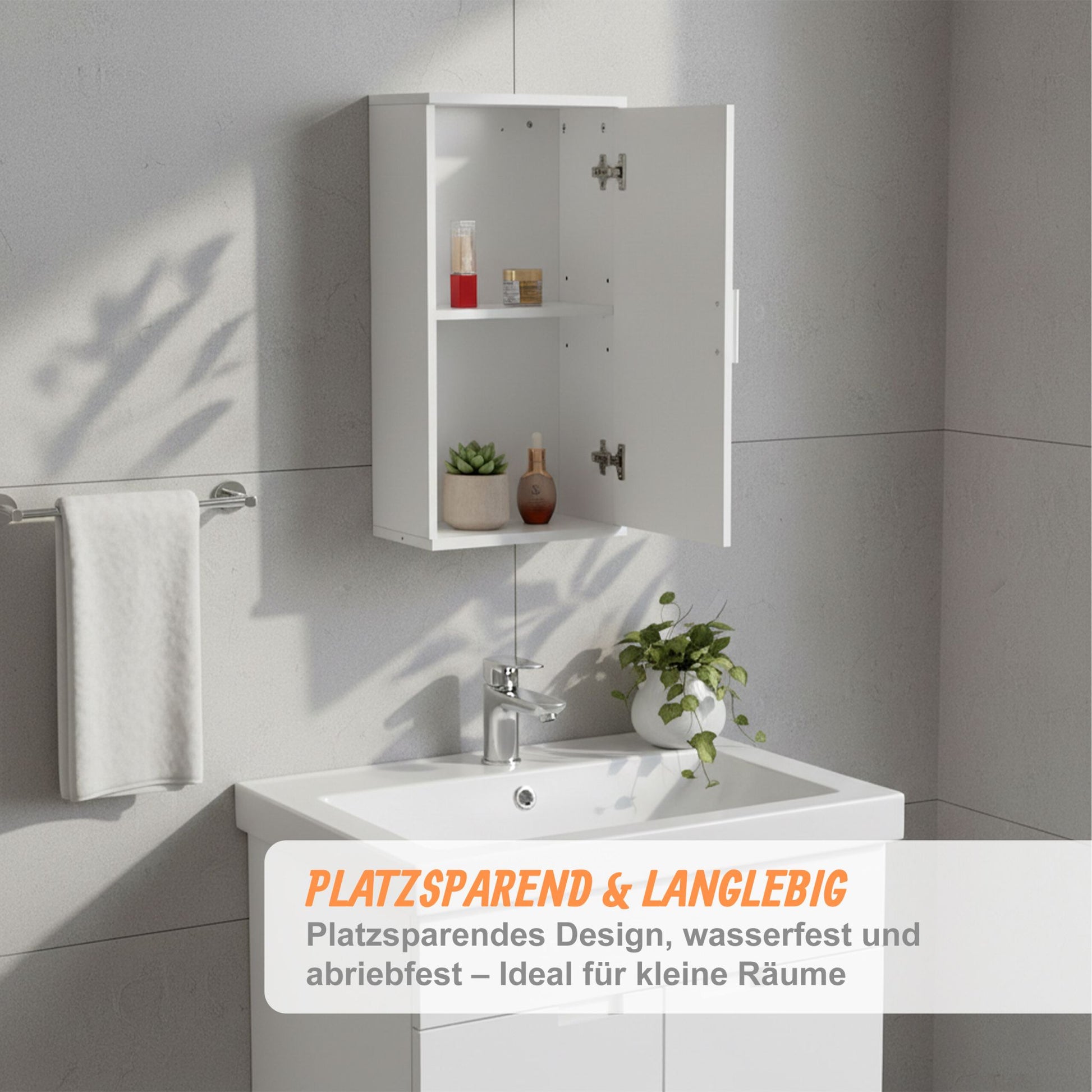 Hängeschrank Bad Weiss von Relaxdays