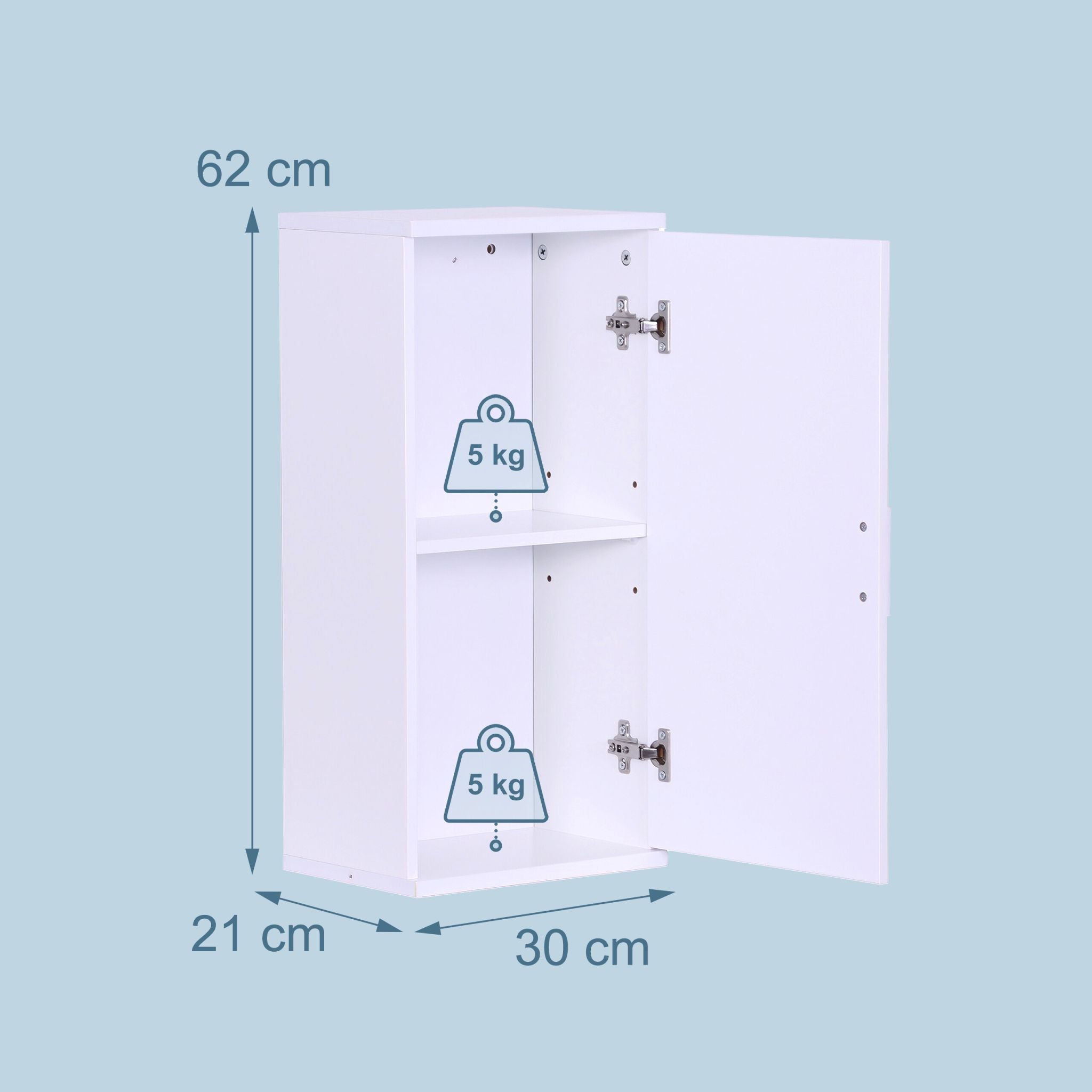 Hängeschrank Bad Weiss von Relaxdays