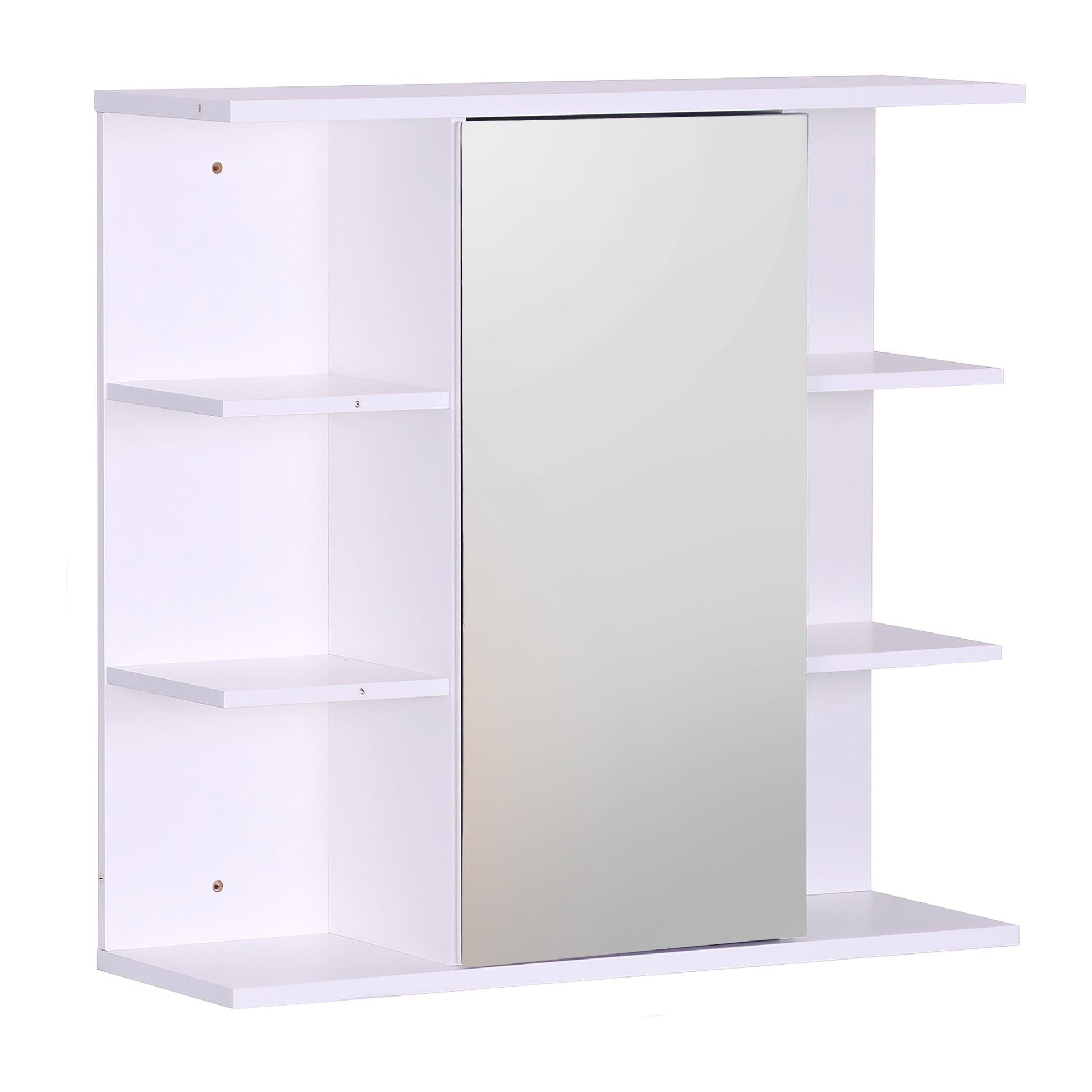 Spiegelschrank mit 8 Ablagen Weiss von Relaxdays