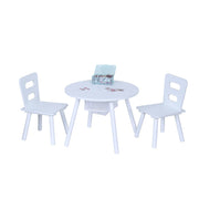 Kindersitzgruppe mit Stauraum 3tlg. Weiss von Relaxdays