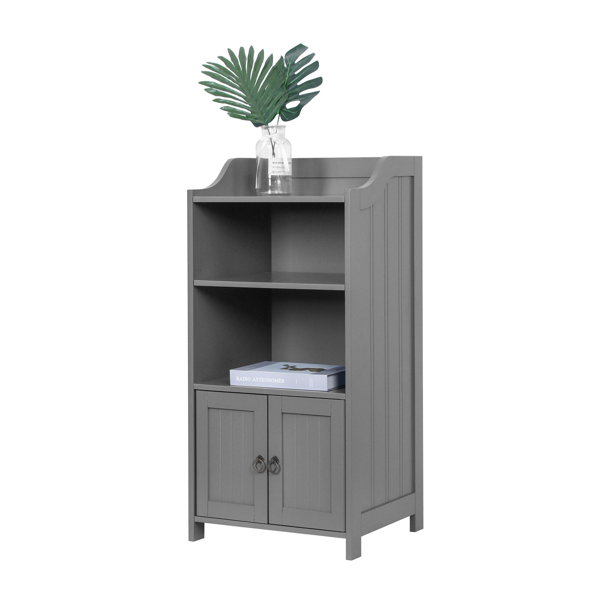 Badezimmerschrank 4 Fächer & Türfach Grau von guteszeug.ch