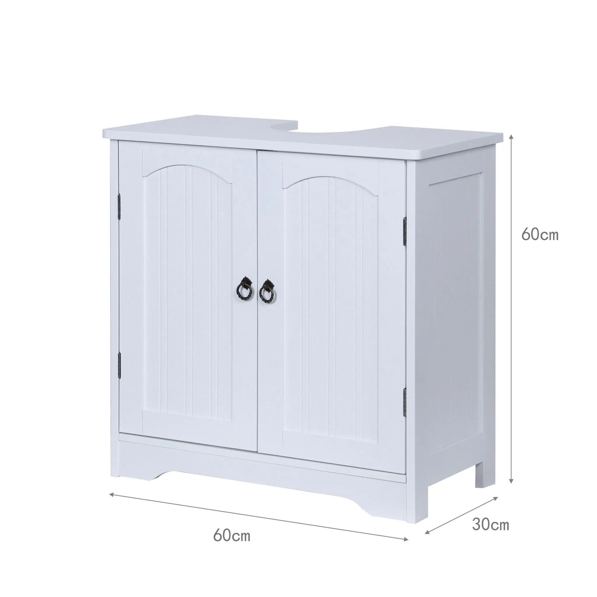 Waschbeckenunterschrank mit Einlegeboden Weiss von Relaxdays