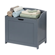 Wäschetruhe mit Soft-Close-Deckel Grau von Relaxdays